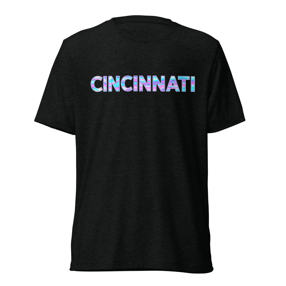Cincinnati T-Shirt | Neon Iridescent City Design | Elite Tri - Blend - Bluegrass Elite Apparel LLC