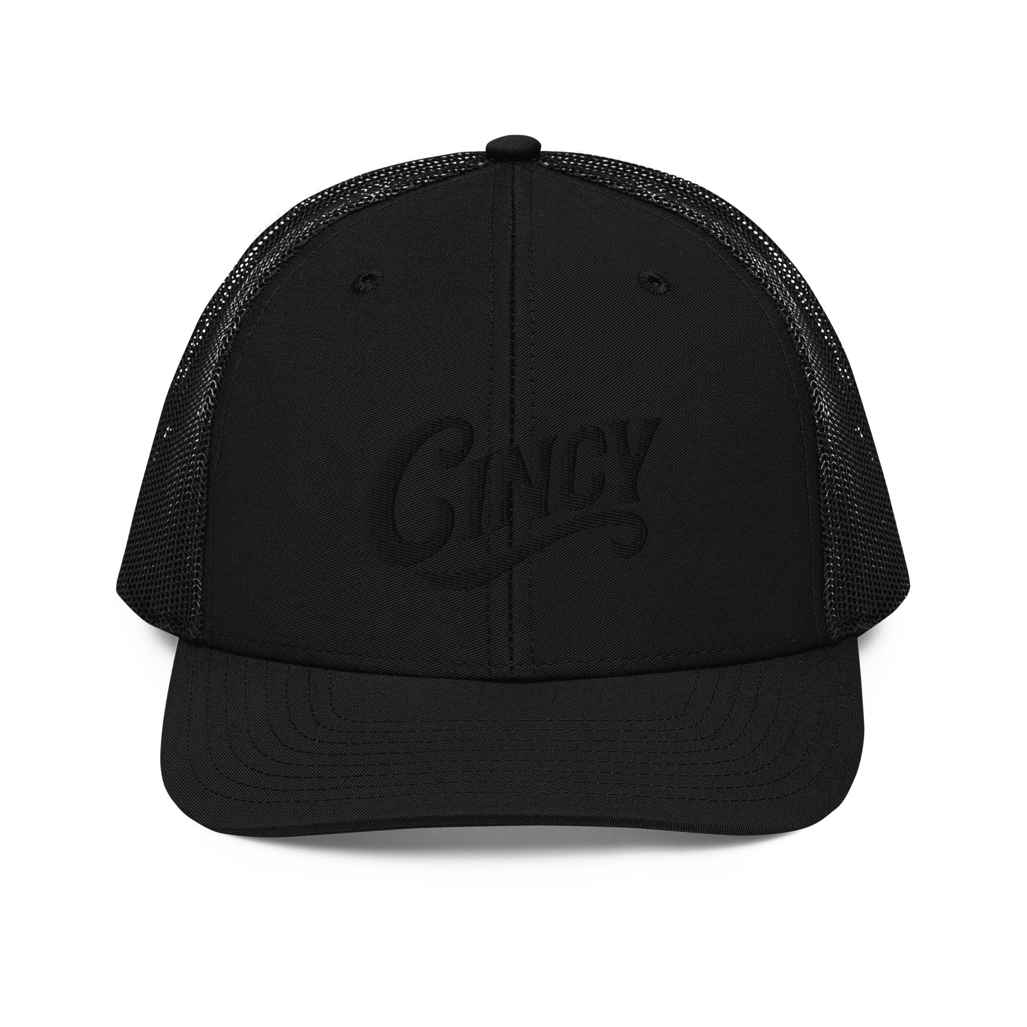 Cincy Trucker Hat | 3D Puff Embroidery Script | Classic Mesh Cap - Bluegrass Elite Apparel LLC