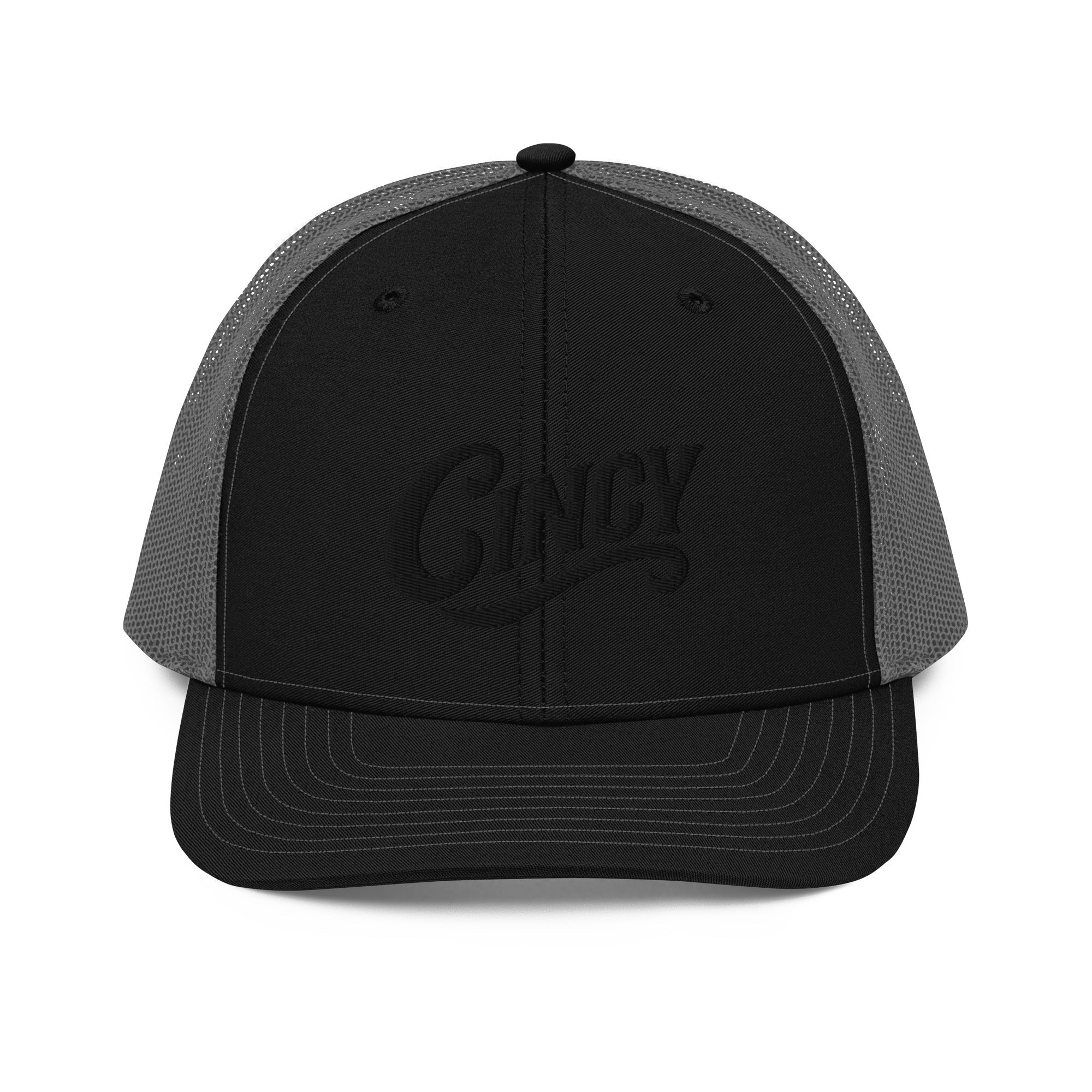 Cincy Trucker Hat | 3D Puff Embroidery Script | Classic Mesh Cap - Bluegrass Elite Apparel LLC