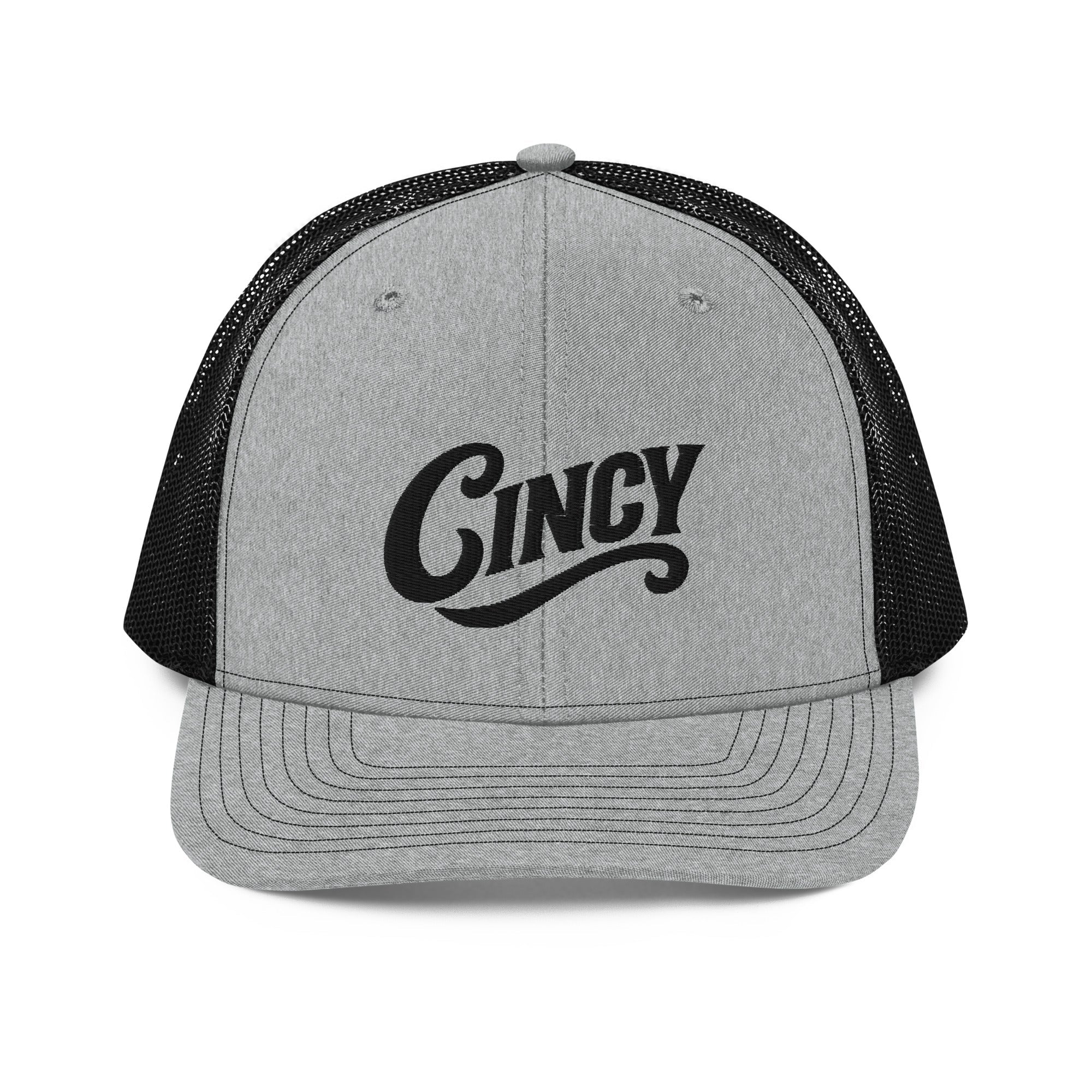 Cincy Trucker Hat | 3D Puff Embroidery Script | Classic Mesh Cap - Bluegrass Elite Apparel LLC