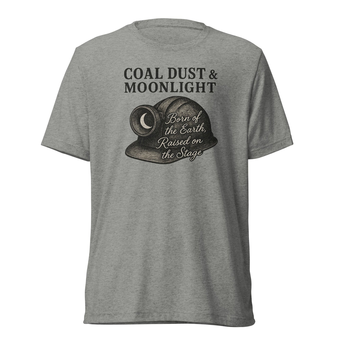 Coal Dust & Moonlight Miner Helmet Script Tee - Bluegrass Elite Apparel LLC