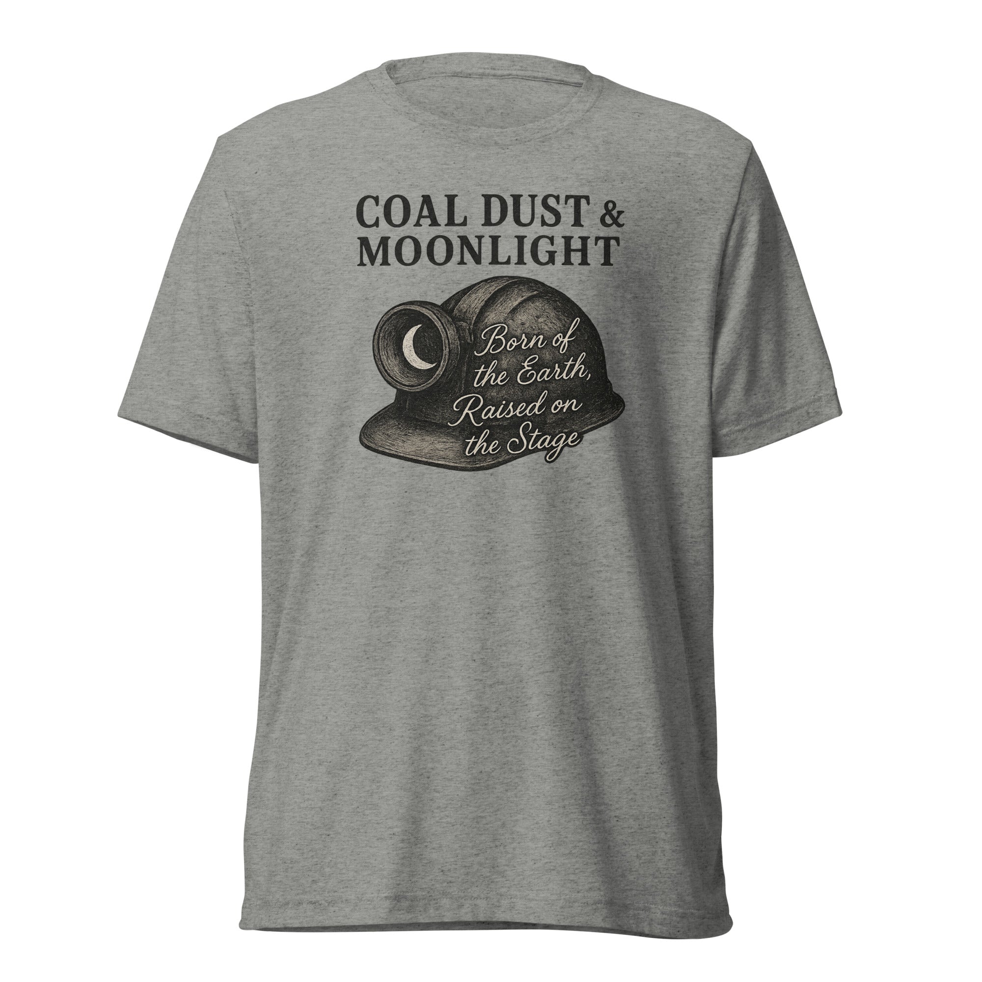 Coal Dust & Moonlight Miner Helmet Script Tee - Bluegrass Elite Apparel LLC