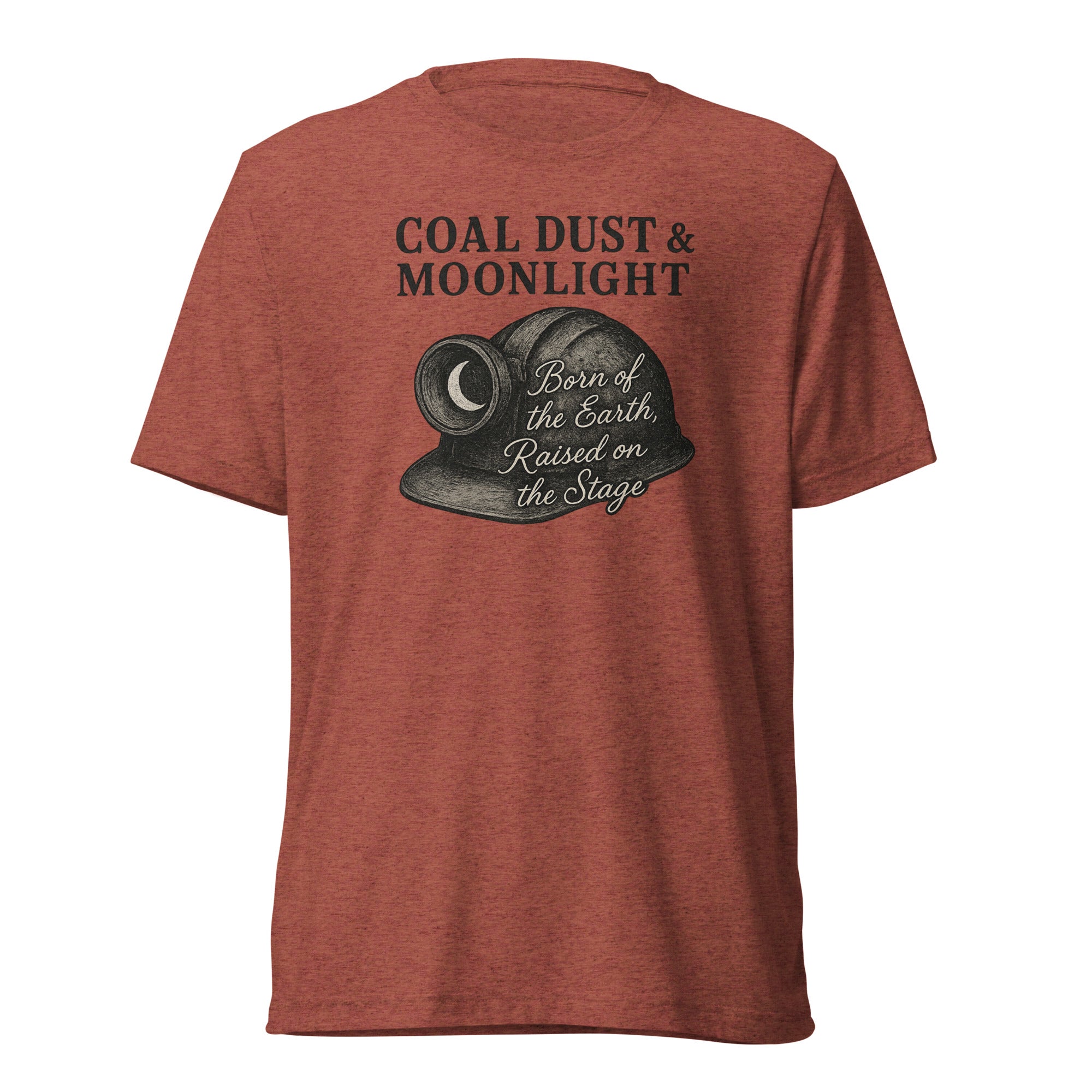 Coal Dust & Moonlight Miner Helmet Script Tee - Bluegrass Elite Apparel LLC