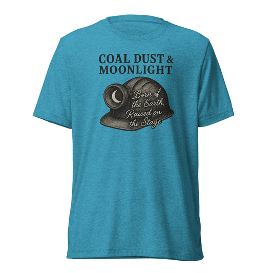 Coal Dust & Moonlight Miner Helmet Script Tee - Bluegrass Elite Apparel LLC