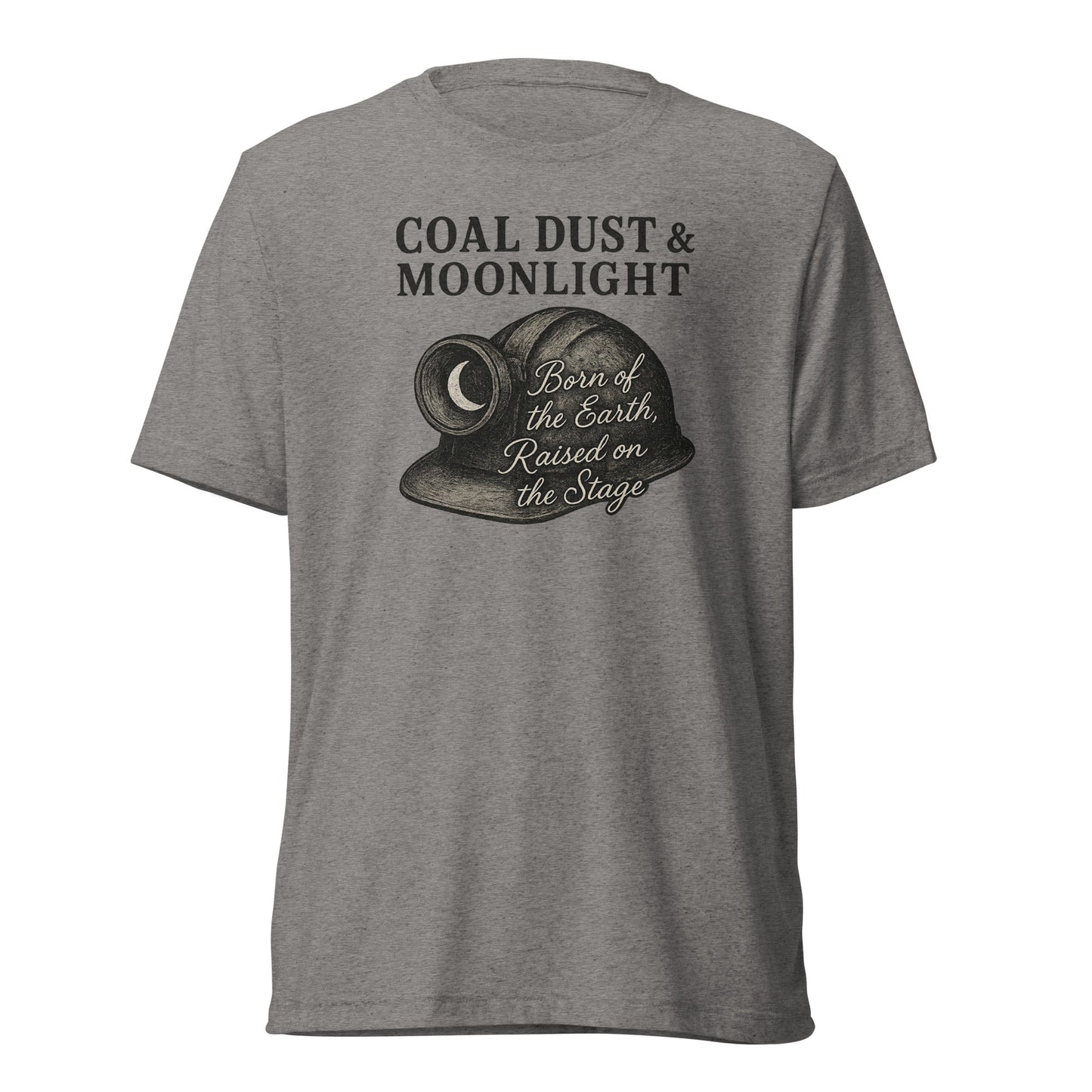 Coal Dust & Moonlight Miner Helmet Script Tee - Bluegrass Elite Apparel LLC