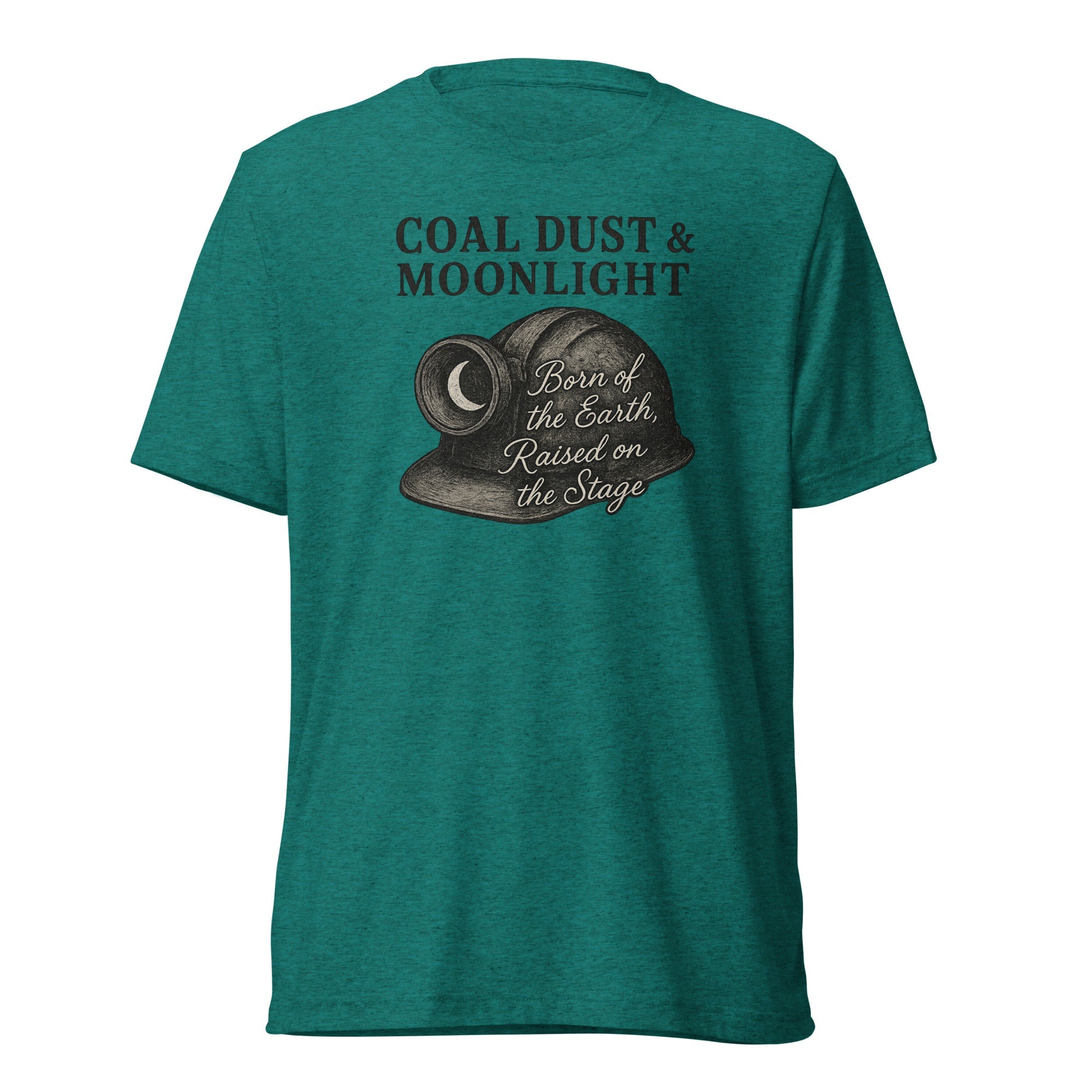Coal Dust & Moonlight Miner Helmet Script Tee - Bluegrass Elite Apparel LLC