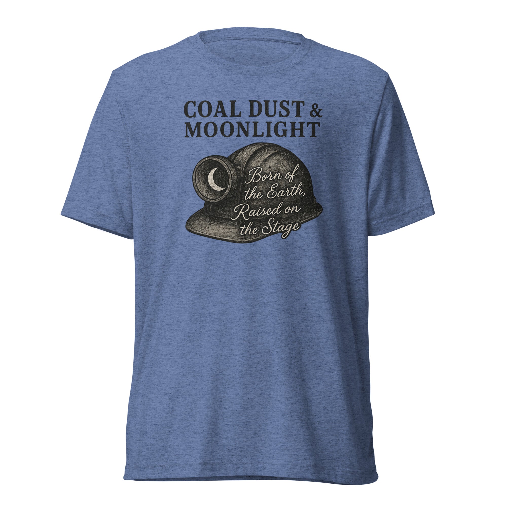 Coal Dust & Moonlight Miner Helmet Script Tee - Bluegrass Elite Apparel LLC