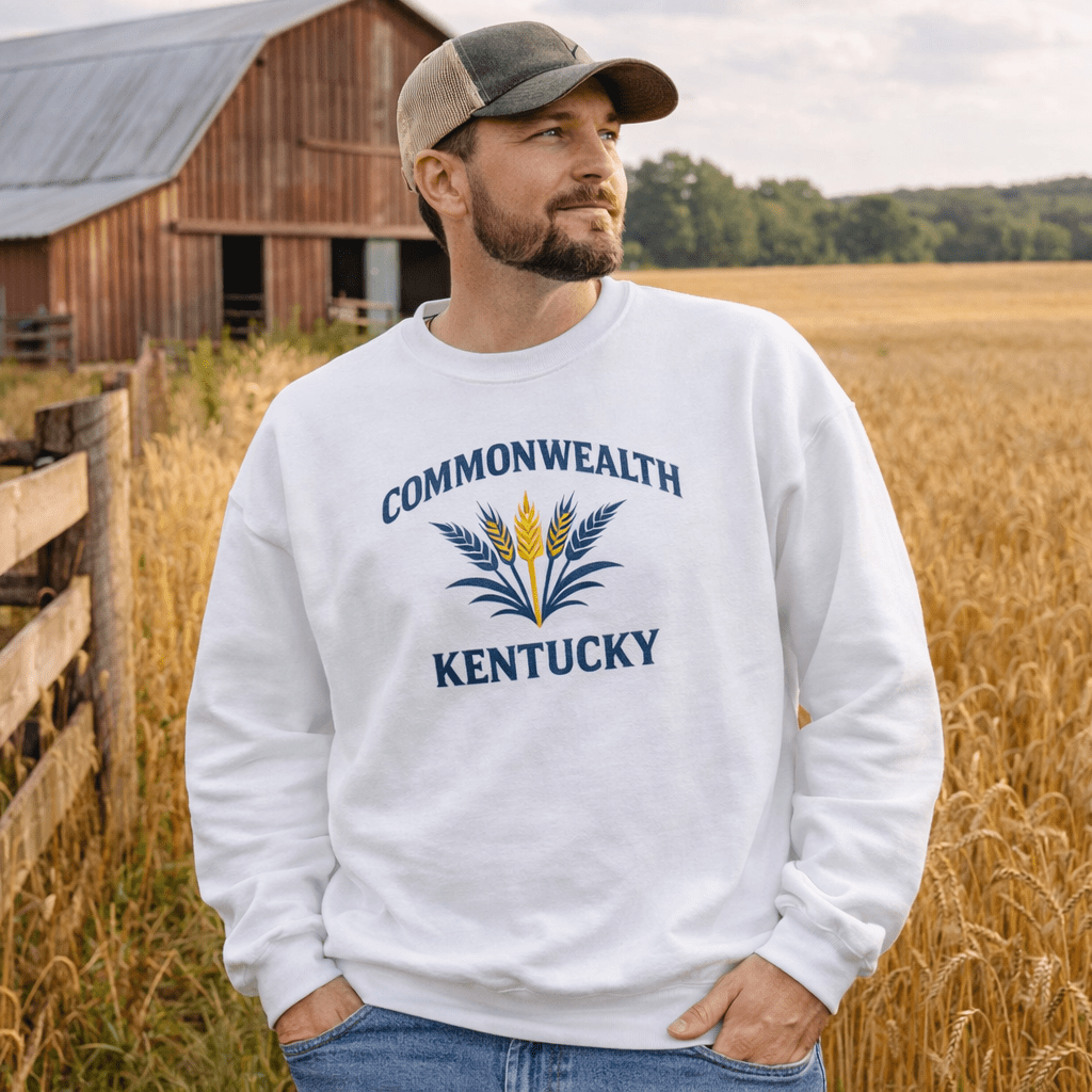 Commonwealth Kentucky Sweatshirt | Bluegrass Wheat Design - Bluegrass Elite Apparel LLC