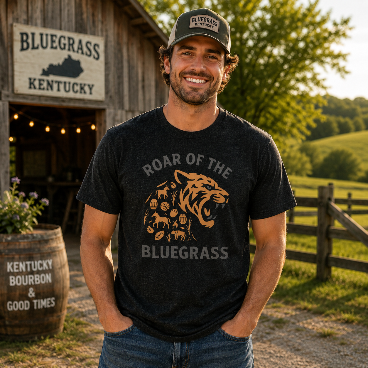 Roar of the Bluegrass T-Shirt | Kentucky Sports Pride | Elite Tri-Blend