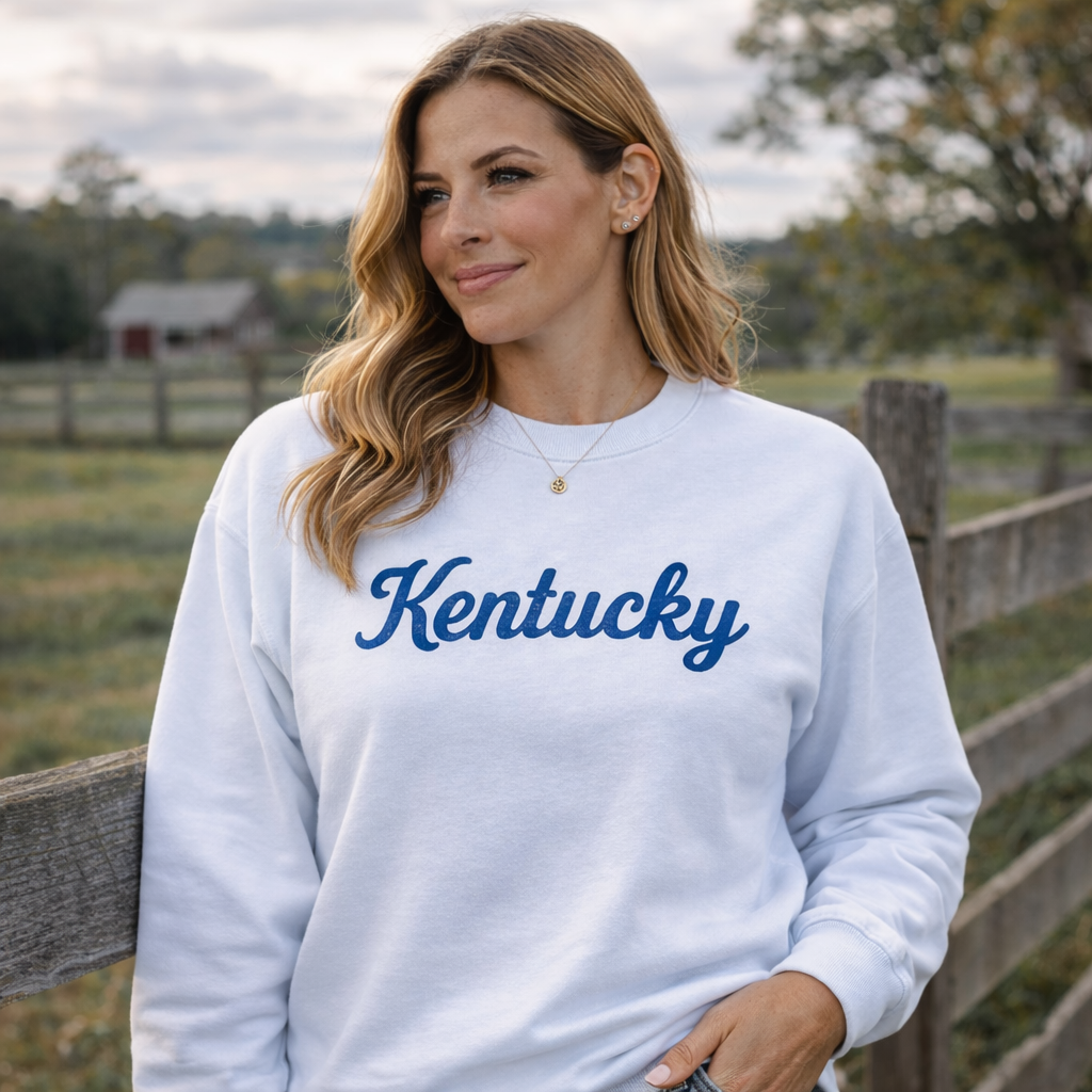 Kentucky Sweatshirt | Vintage Script Design | Premium Unisex Crew