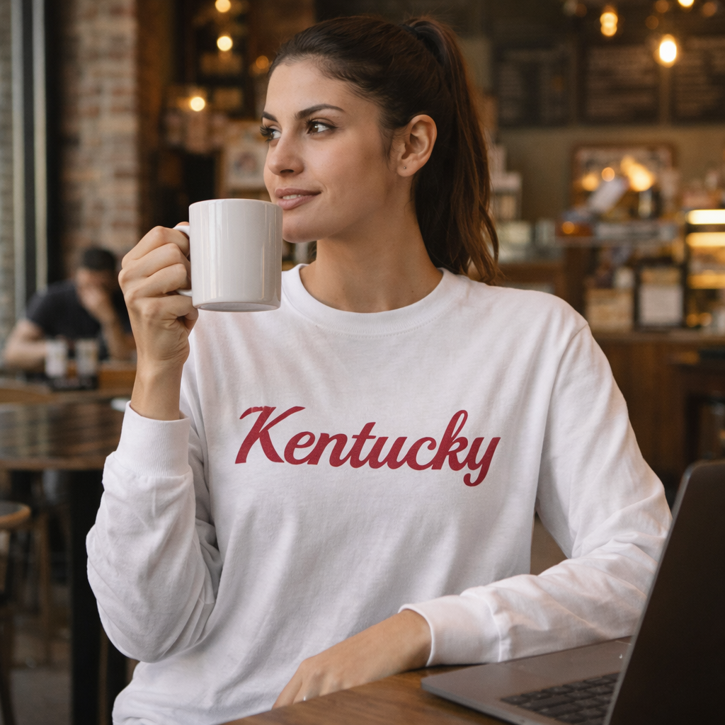 Kentucky Embroidered Long Sleeve Shirt | Garment-Dyed Heavyweight | Classic