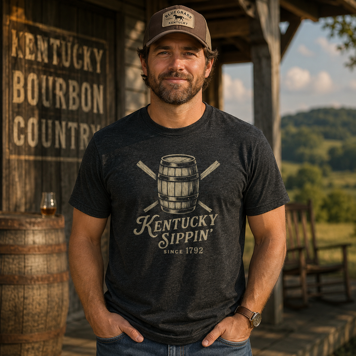 Kentucky Sippin’ Since 1792 Shirt | Bourbon Heritage Tee | Elite - Bluegrass Elite Apparel LLC