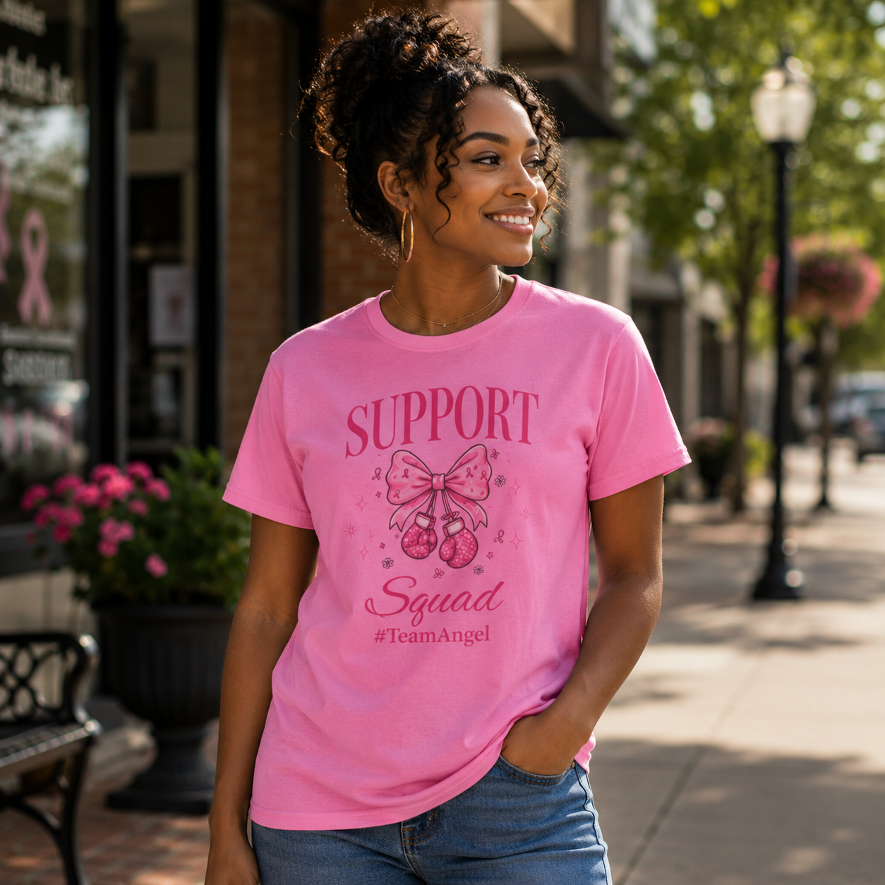 Support Squad T-Shirt | Team Angel Fundraiser Design | Basic Cotton