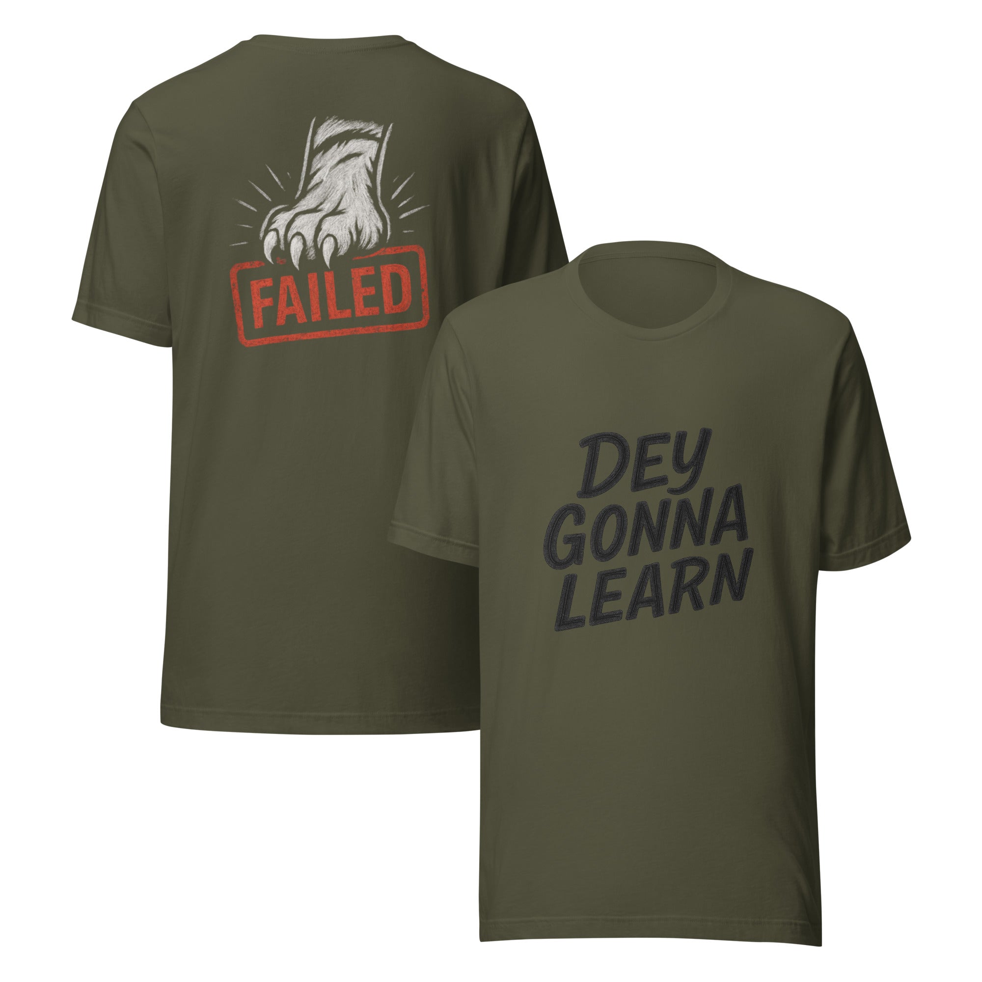 Dey Gonna Learn T-Shirt | Chalkboard Style with Tiger Paw | Elite - Bluegrass Elite Apparel LLC