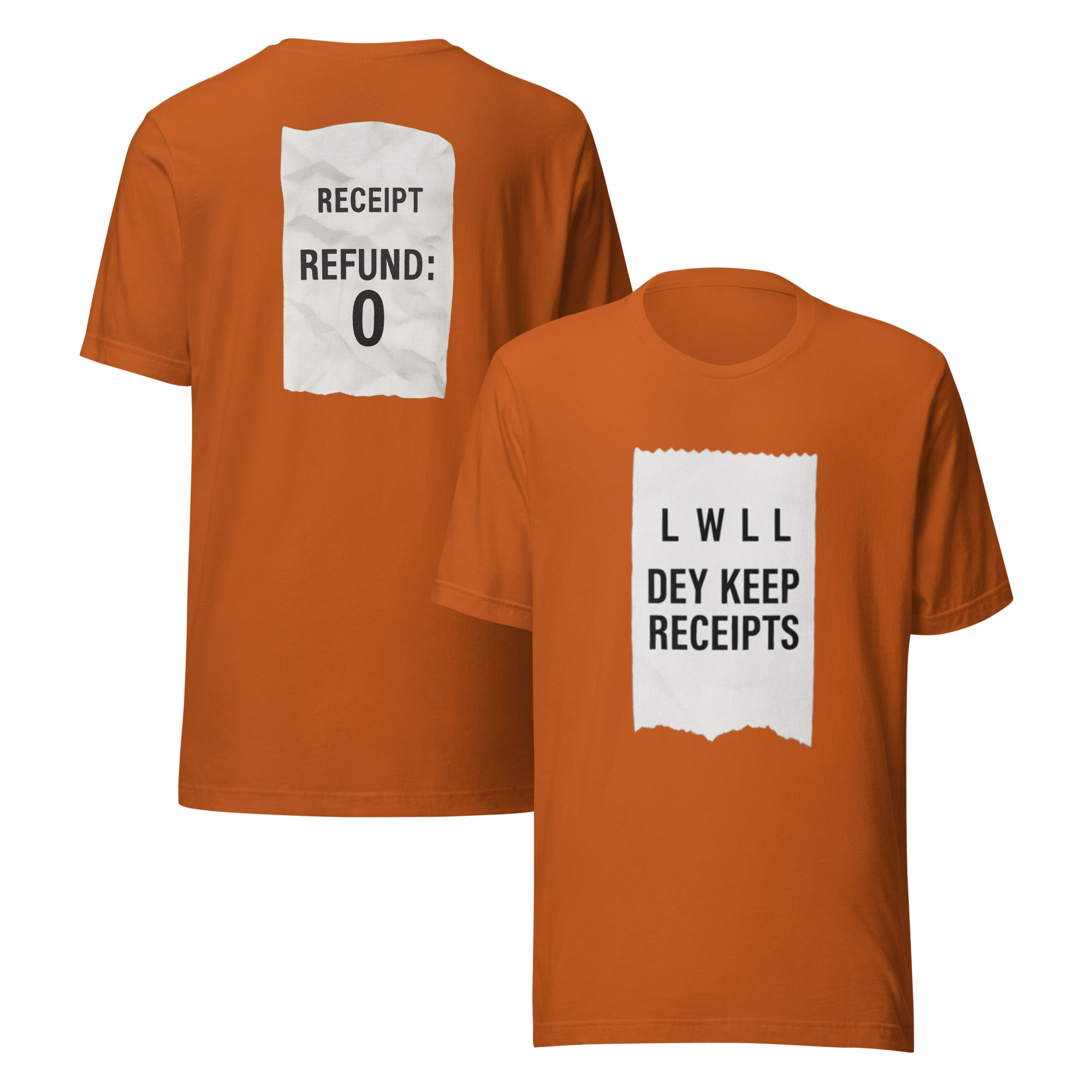Dey Keep Receipts T-Shirt | Parody Style Receipt Graphic Tee | Elite - Bluegrass Elite Apparel LLC