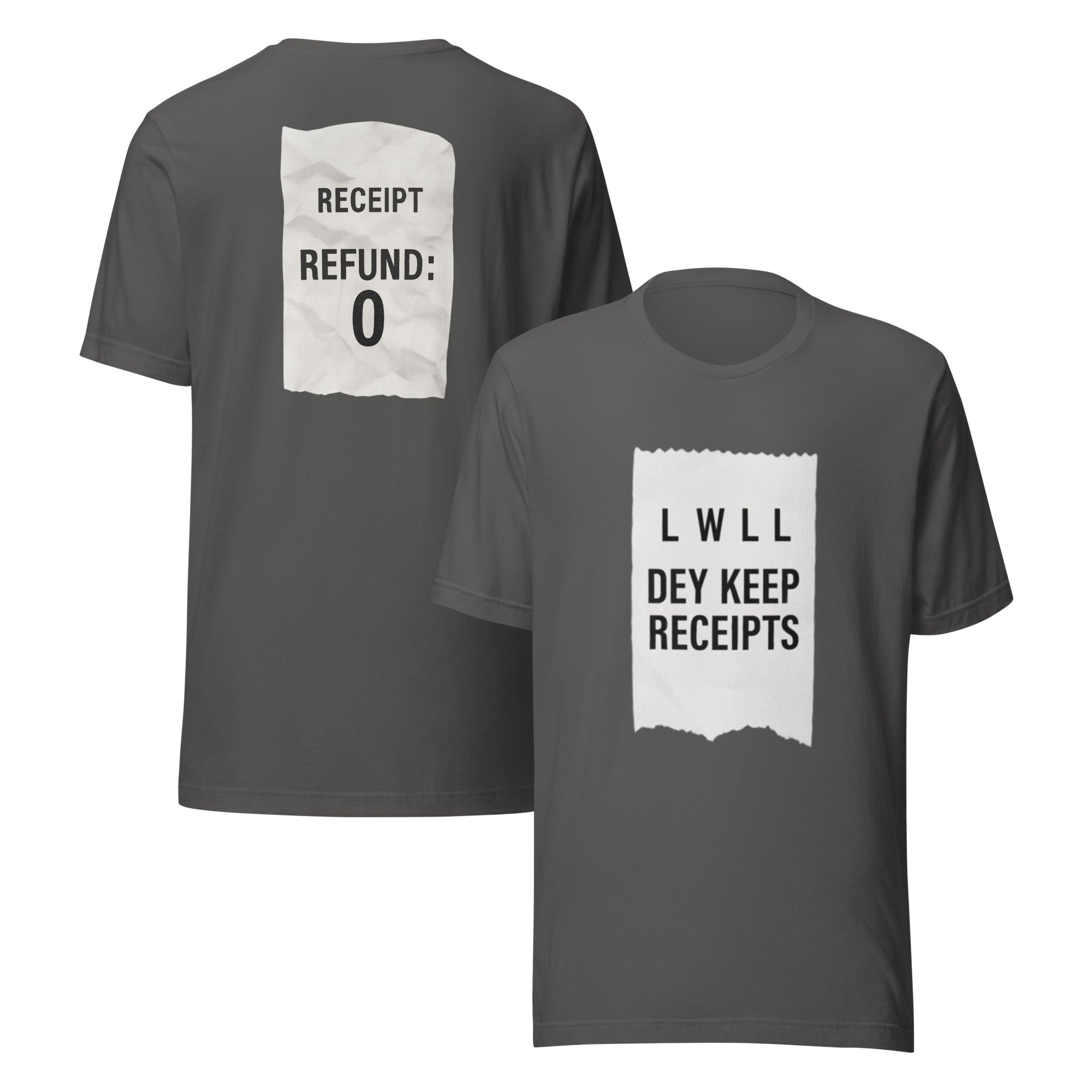 Dey Keep Receipts T-Shirt | Parody Style Receipt Graphic Tee | Elite - Bluegrass Elite Apparel LLC
