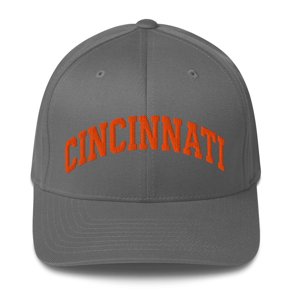 Embroidered Cincinnati Structured Twill Cap | Stretch - Fit Hat - Bluegrass Elite Apparel LLC