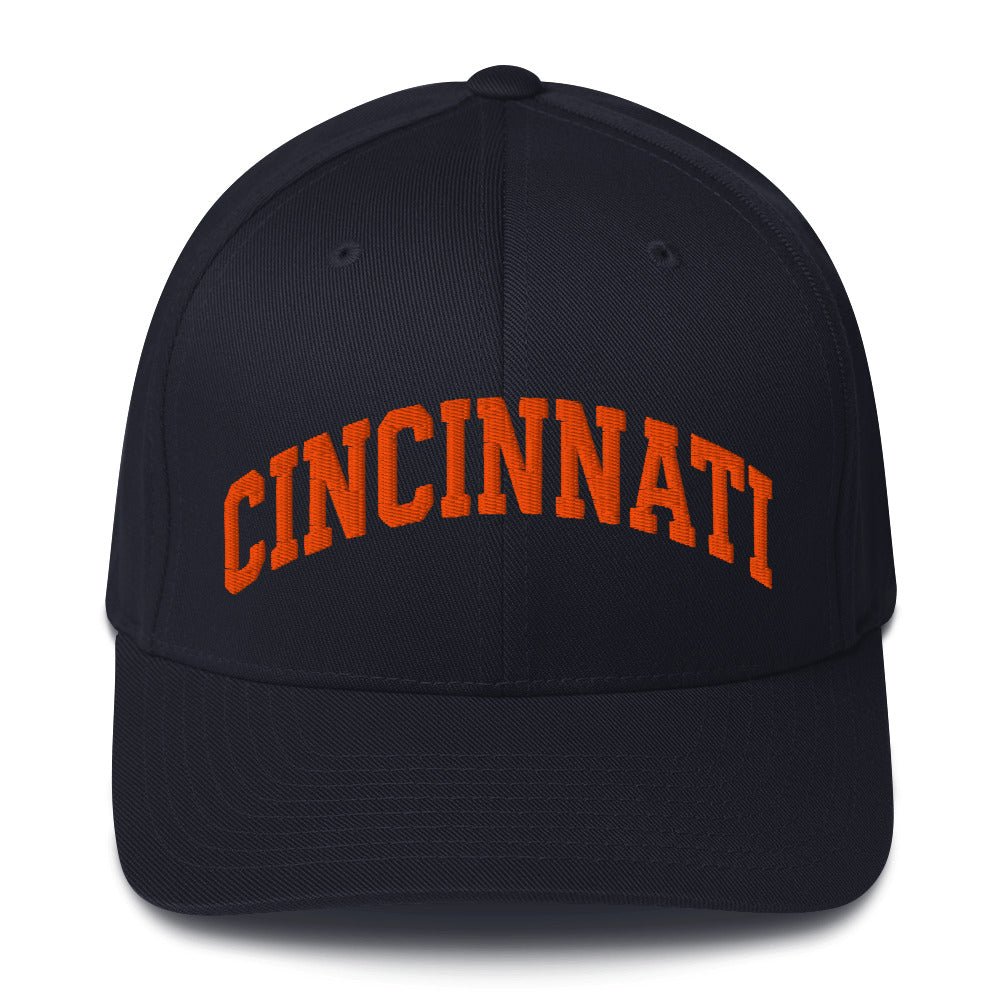 Embroidered Cincinnati Structured Twill Cap | Stretch - Fit Hat - Bluegrass Elite Apparel LLC