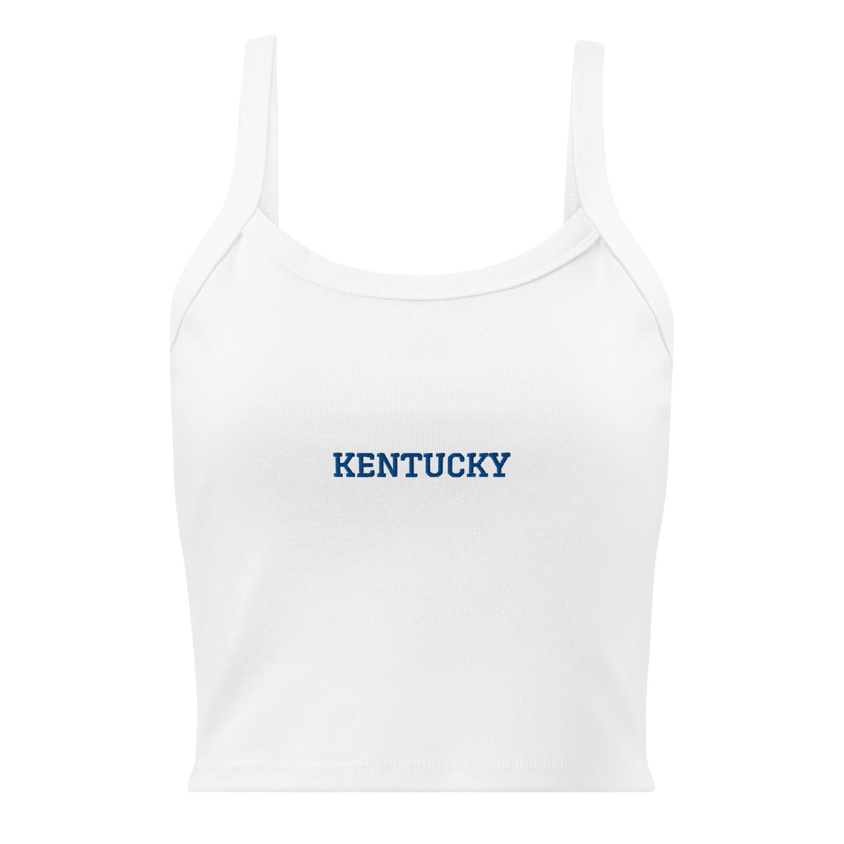 Embroidered Kentucky Micro-Rib Tank Top - Bluegrass Elite Apparel LLC