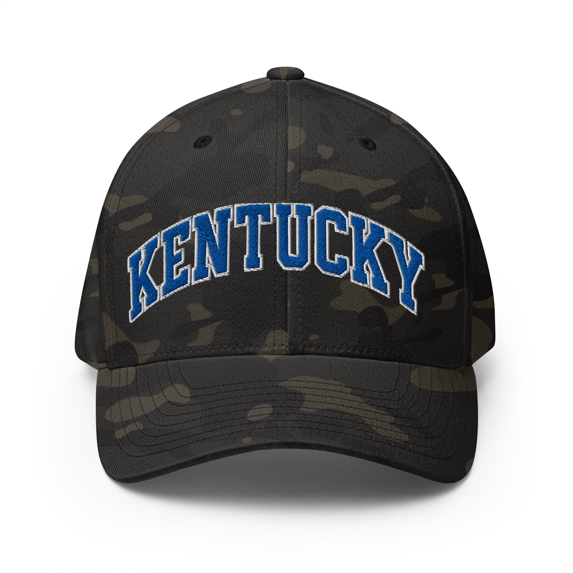 Embroidered Kentucky Structured Twill Cap | Stretch - Fit Hat - Bluegrass Elite Apparel LLC