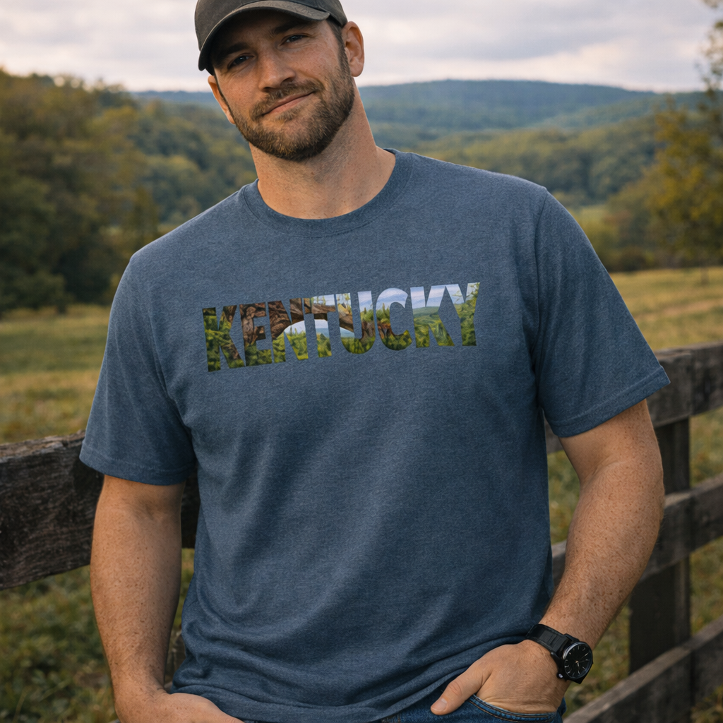 Kentucky T-Shirt | Red River Gorge Nature Typography | Classic