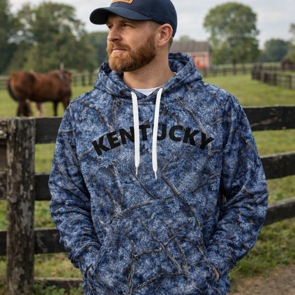 Kentucky Camo Unisex Hoodie | Bluegrass Streetwear | Fleece Lined