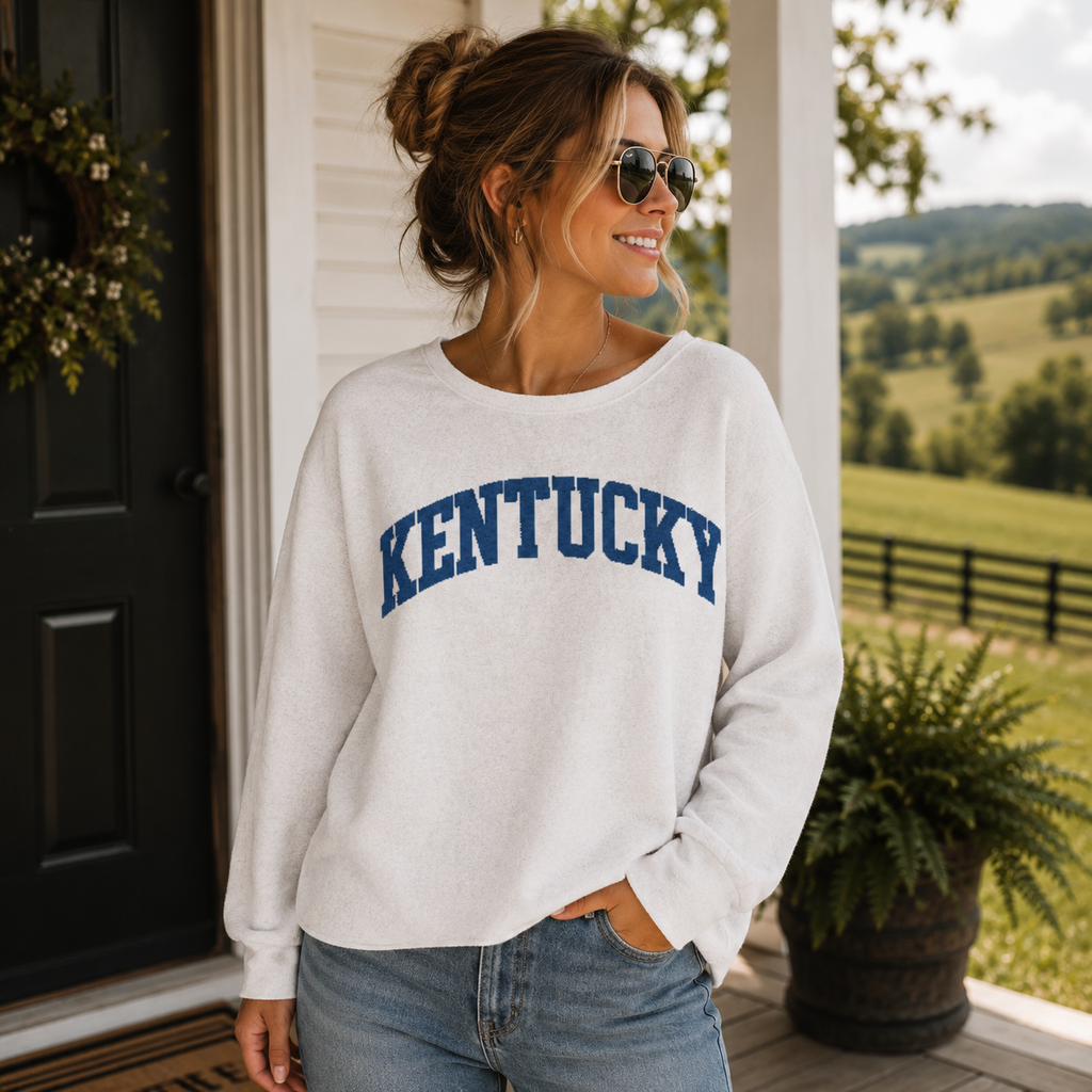 Kentucky Text Women’s Knit Sweater