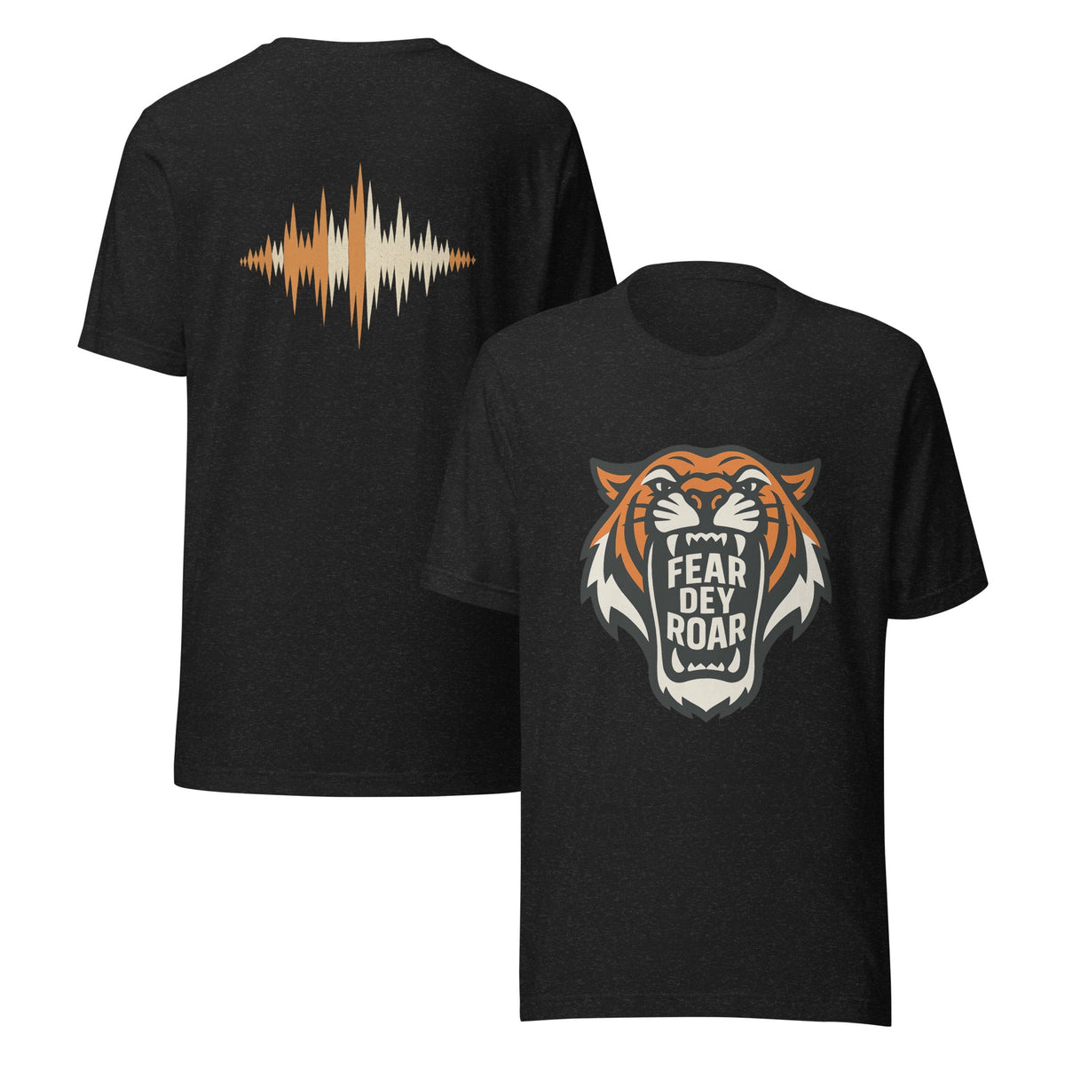 Fear Dey Roar T-Shirt | Tiger Mouth & Soundwave Back Print | Elite - Bluegrass Elite Apparel LLC