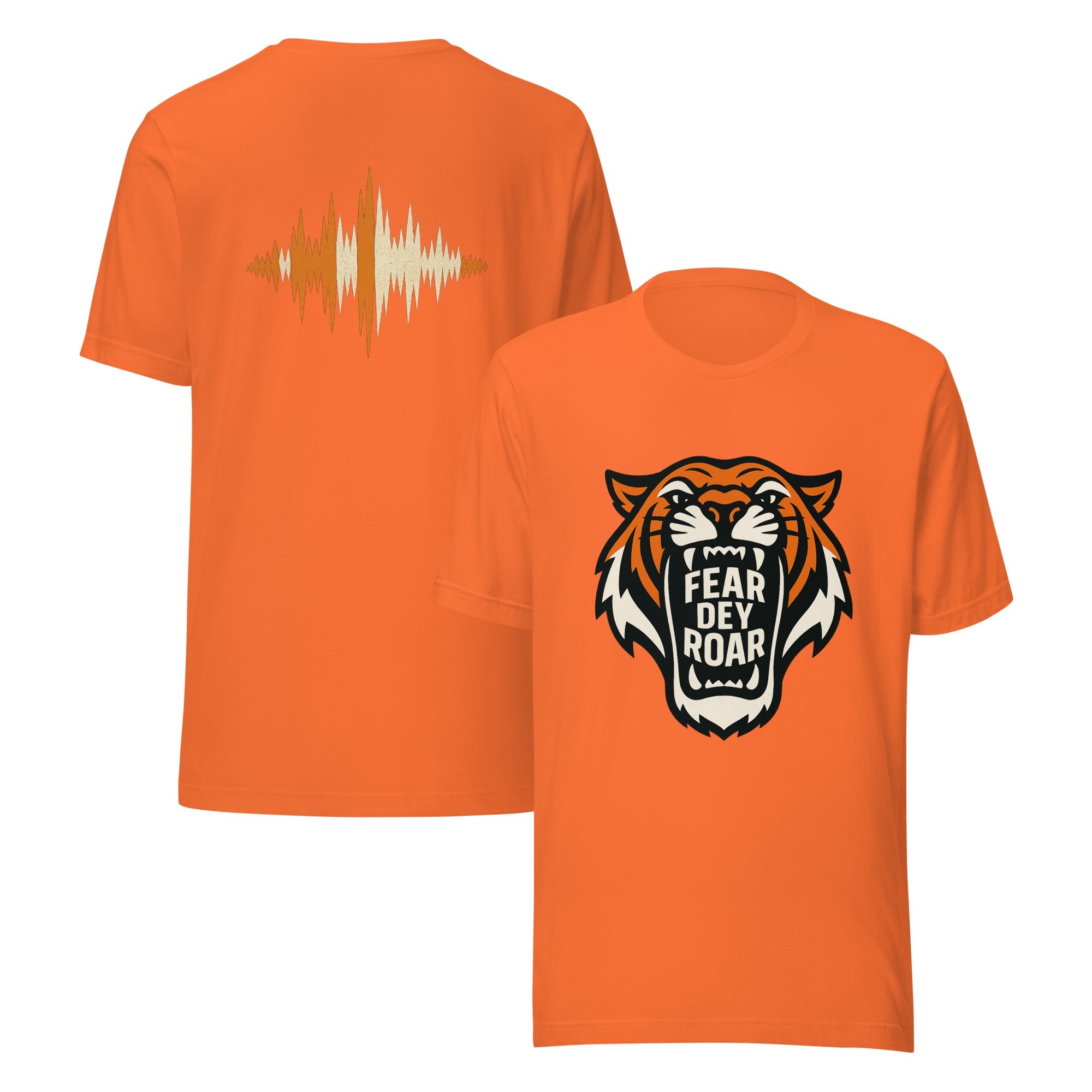 Fear Dey Roar T-Shirt | Tiger Mouth & Soundwave Back Print | Elite - Bluegrass Elite Apparel LLC