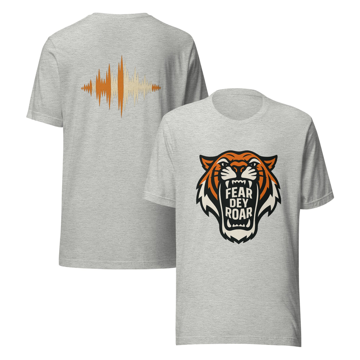 Fear Dey Roar T-Shirt | Tiger Mouth & Soundwave Back Print | Elite - Bluegrass Elite Apparel LLC