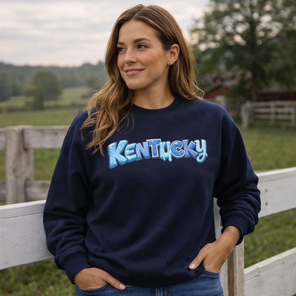 Kentucky Graphic Sweatshirt | Playful Blue Design | Unisex Fit