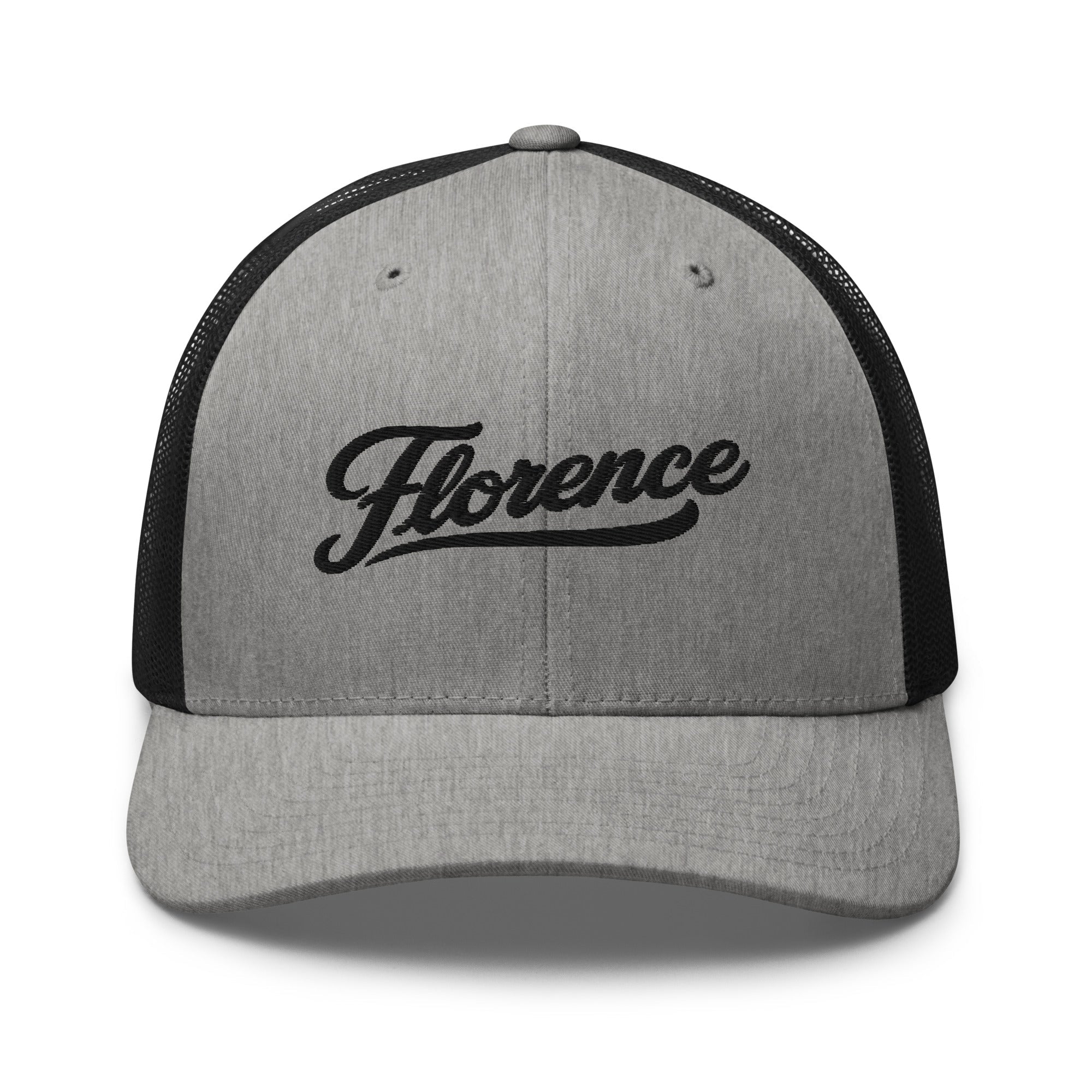 Florence Script Trucker Cap – Kentucky City Series Classic Mesh Hat - Bluegrass Elite Apparel LLC