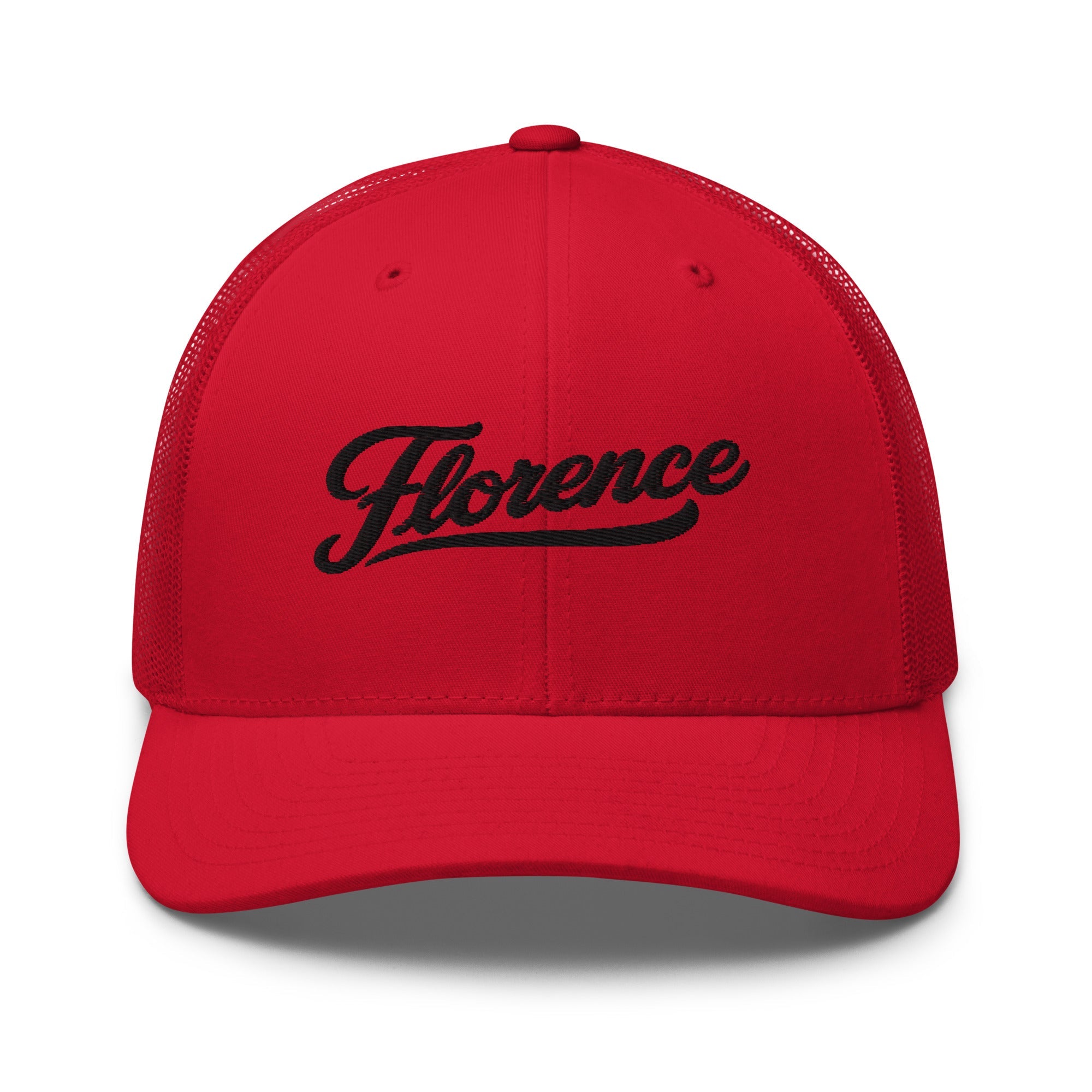 Florence Script Trucker Cap – Kentucky City Series Classic Mesh Hat - Bluegrass Elite Apparel LLC