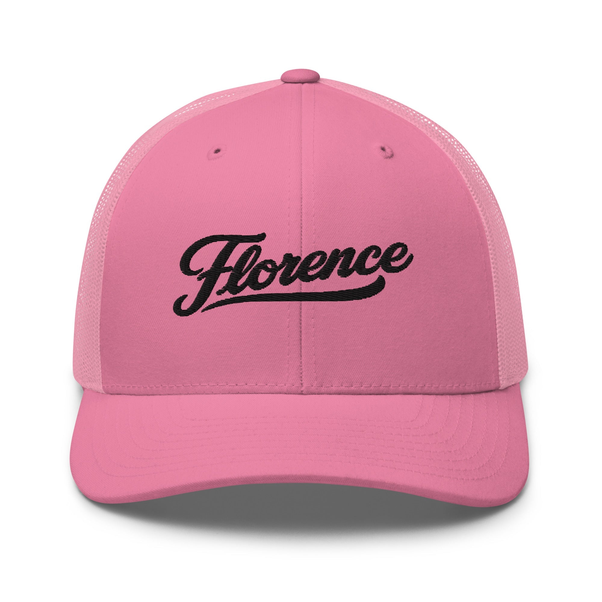Florence Script Trucker Cap – Kentucky City Series Classic Mesh Hat - Bluegrass Elite Apparel LLC