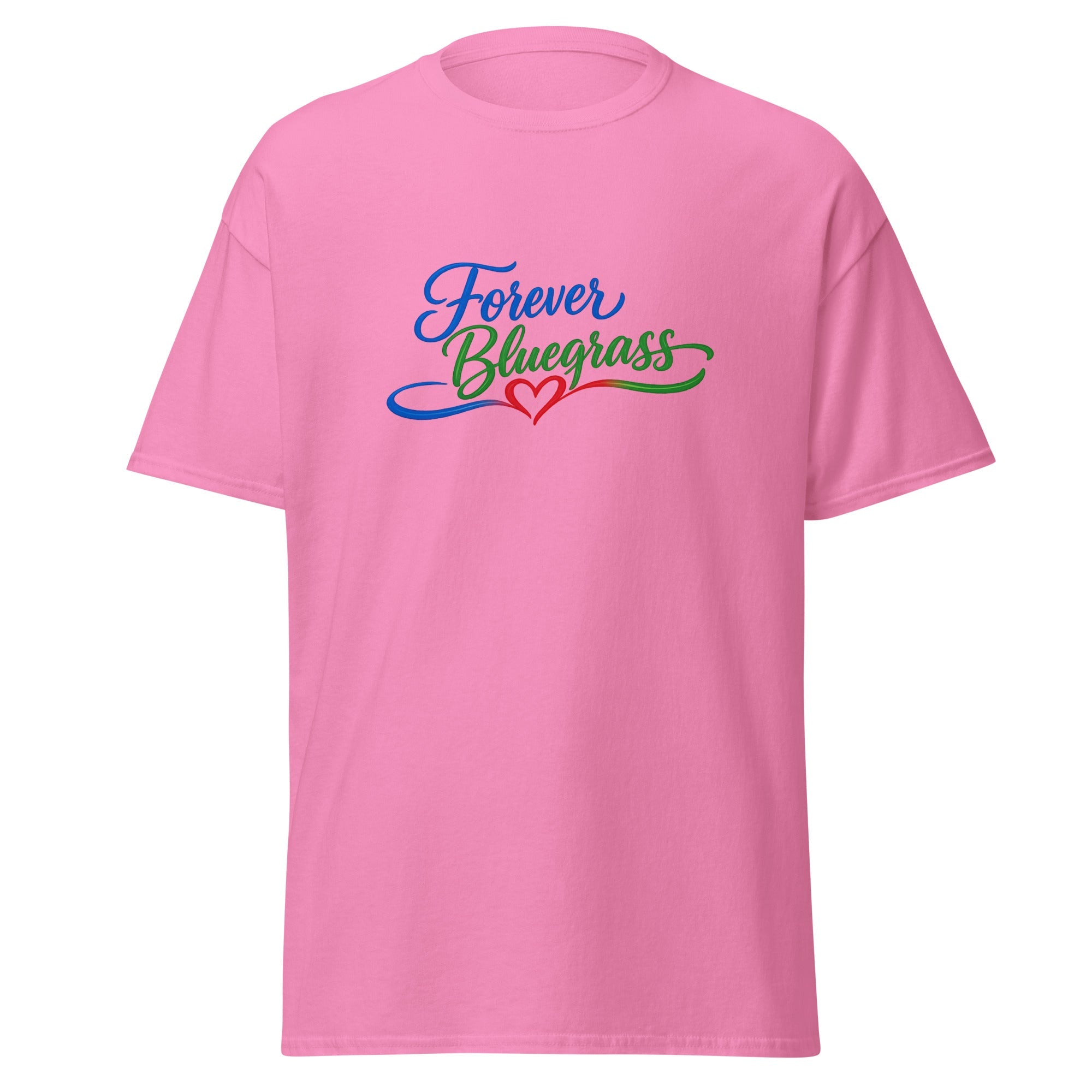Forever Bluegrass T-Shirt | Script Heart Design | Basic Cotton - Bluegrass Elite Apparel LLC