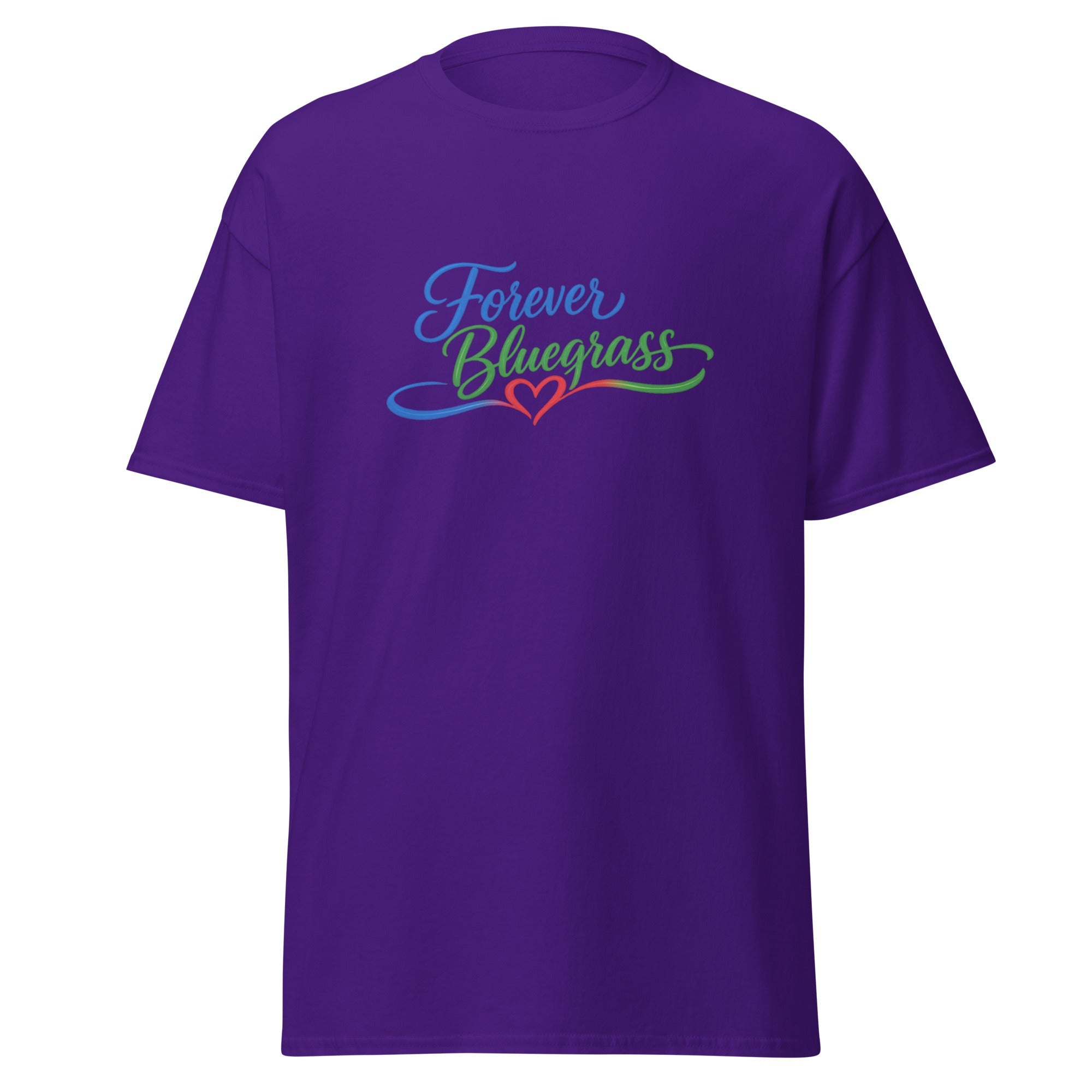 Forever Bluegrass T-Shirt | Script Heart Design | Basic Cotton - Bluegrass Elite Apparel LLC