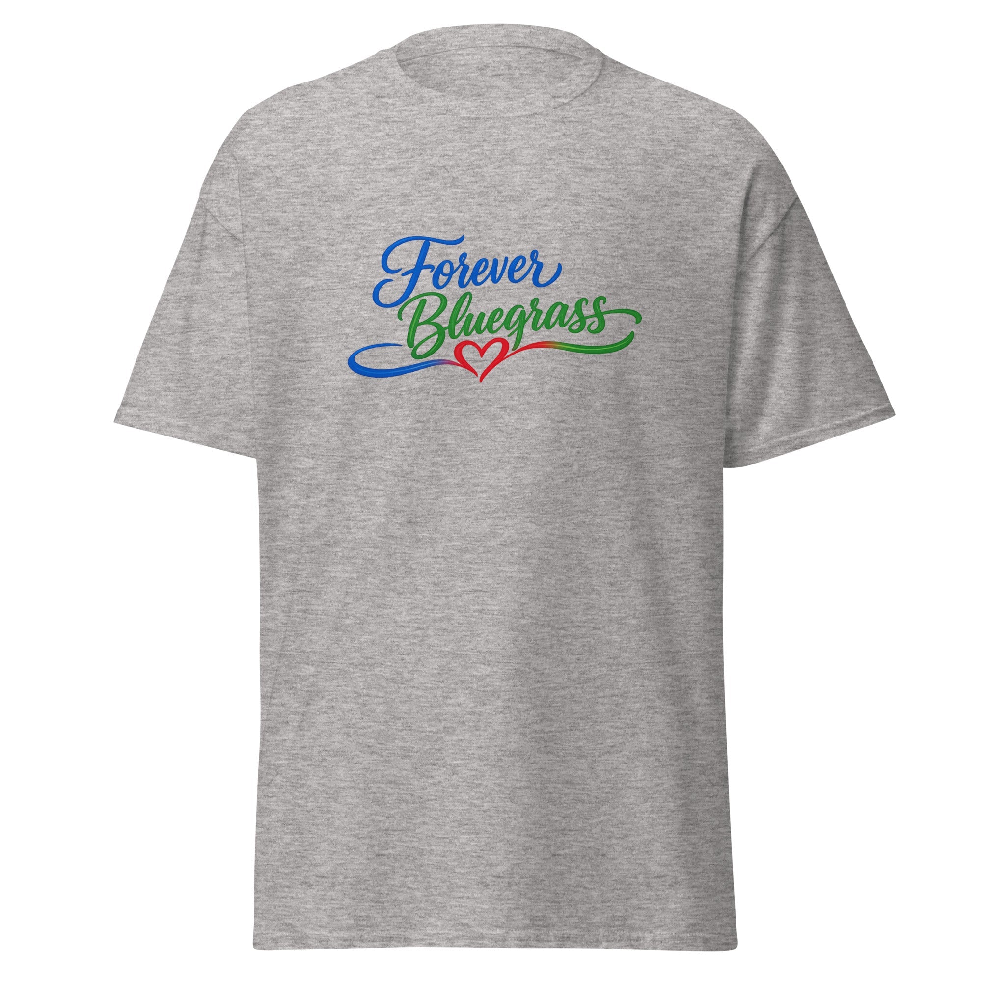Forever Bluegrass T-Shirt | Script Heart Design | Basic Cotton - Bluegrass Elite Apparel LLC