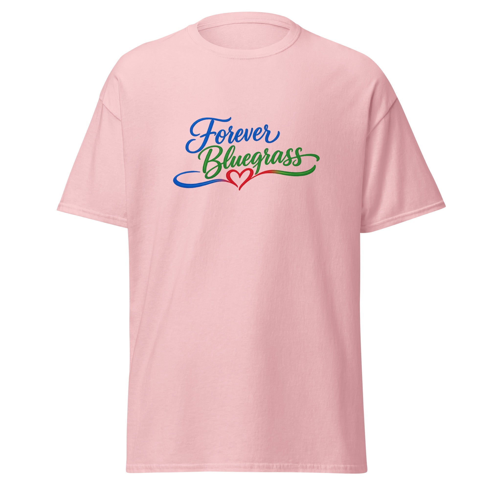 Forever Bluegrass T-Shirt | Script Heart Design | Basic Cotton - Bluegrass Elite Apparel LLC
