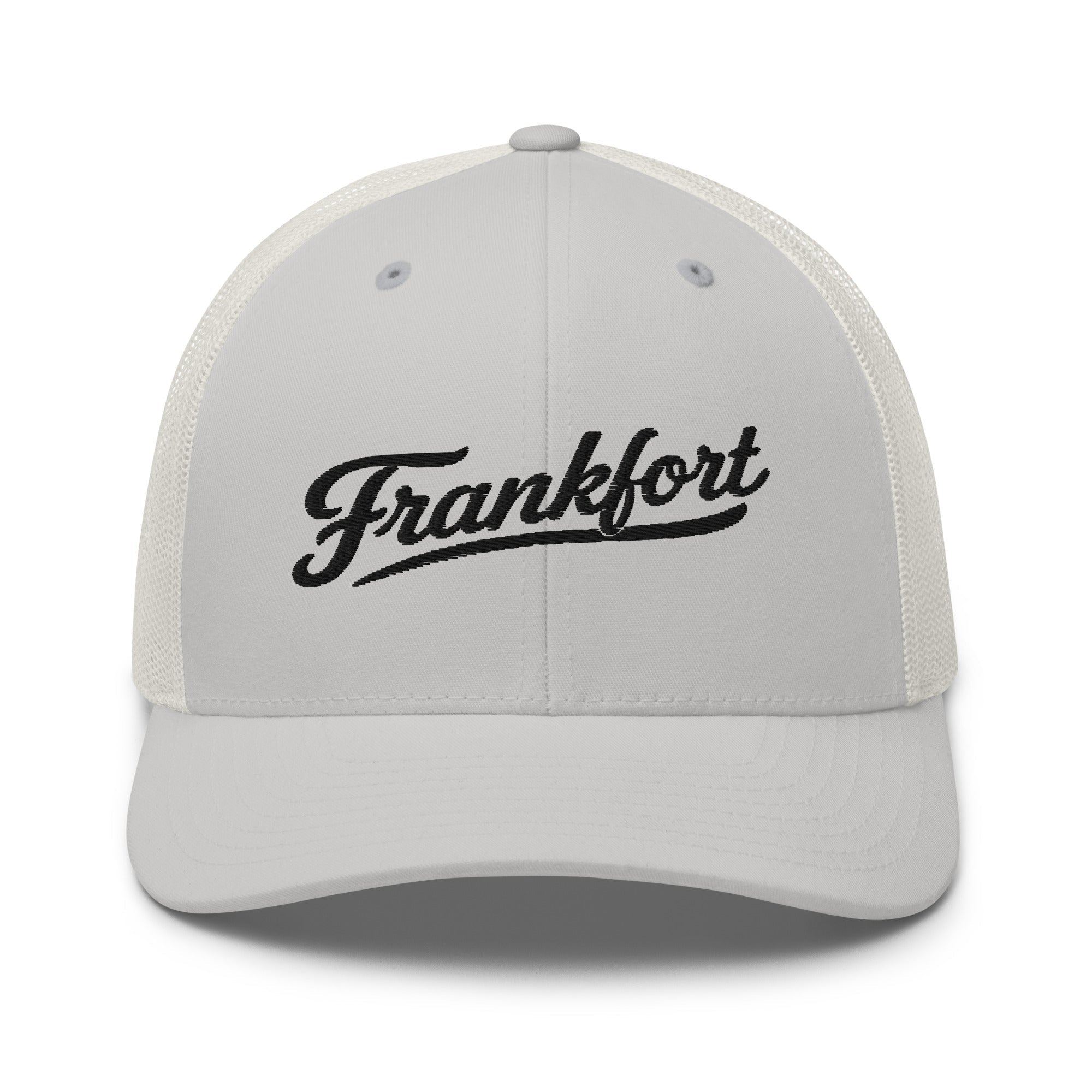 Frankfort Script Trucker Cap – Kentucky City Series Heritage Mesh Hat - Bluegrass Elite Apparel LLC