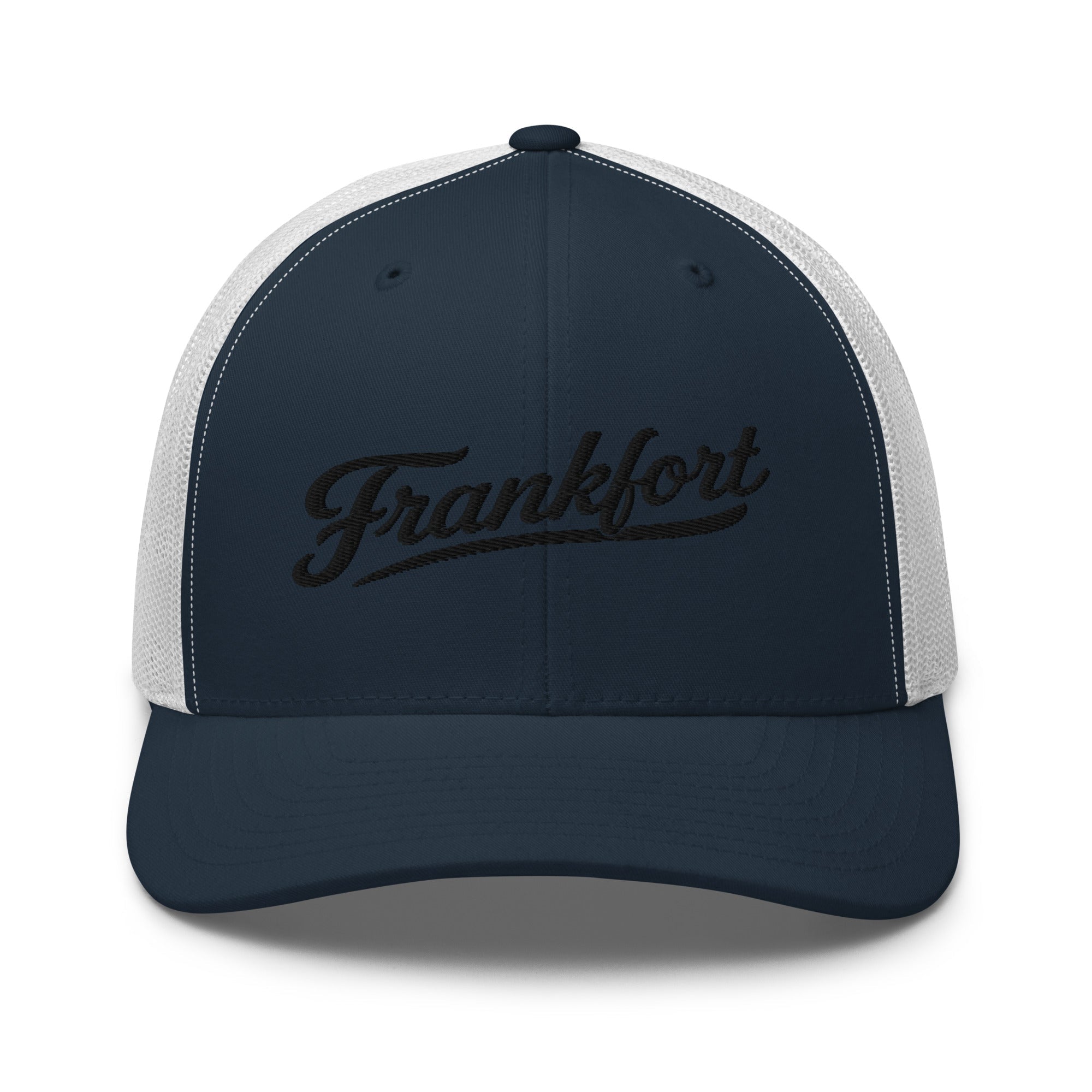 Frankfort Script Trucker Cap – Kentucky City Series Heritage Mesh Hat - Bluegrass Elite Apparel LLC