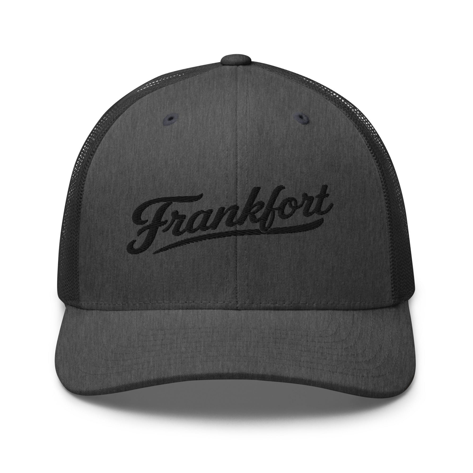 Frankfort Script Trucker Cap – Kentucky City Series Heritage Mesh Hat - Bluegrass Elite Apparel LLC