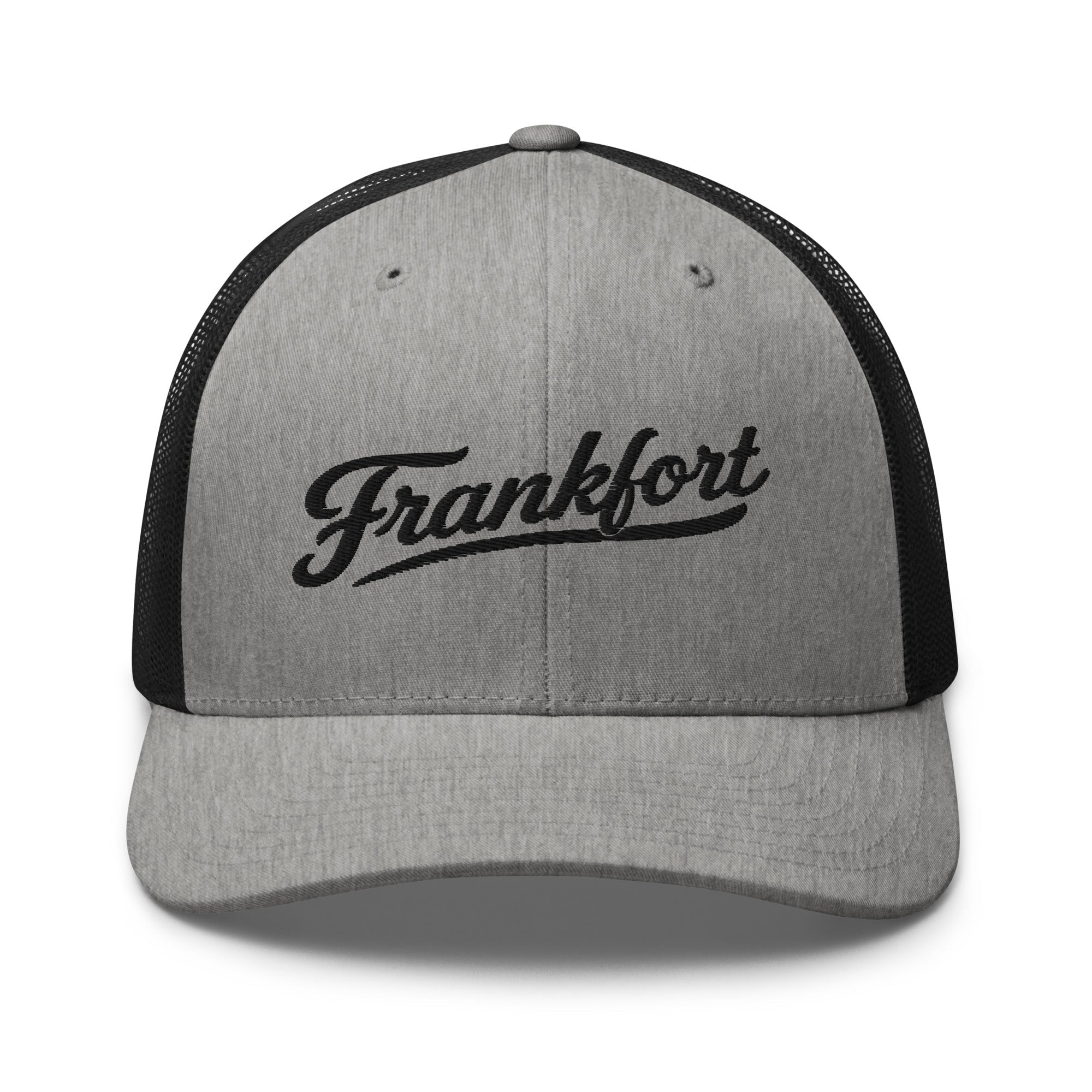 Frankfort Script Trucker Cap – Kentucky City Series Heritage Mesh Hat - Bluegrass Elite Apparel LLC