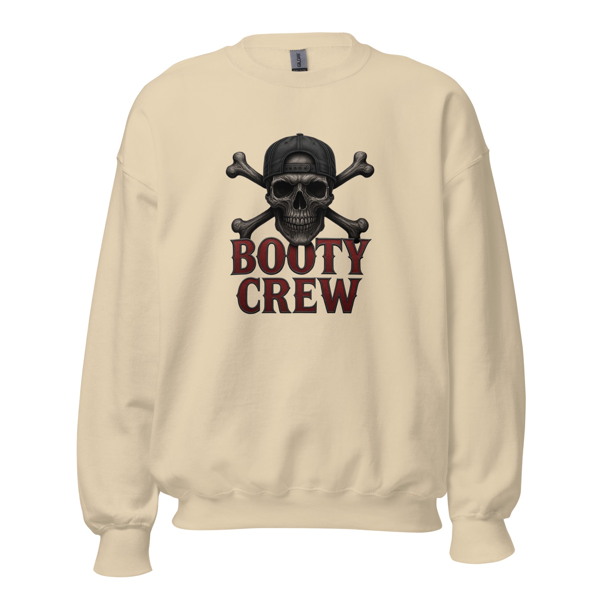 Freaking Brad Show Booty Crew Sweatshirt | Unisex Skull Pullover - Bluegrass Elite Apparel LLC