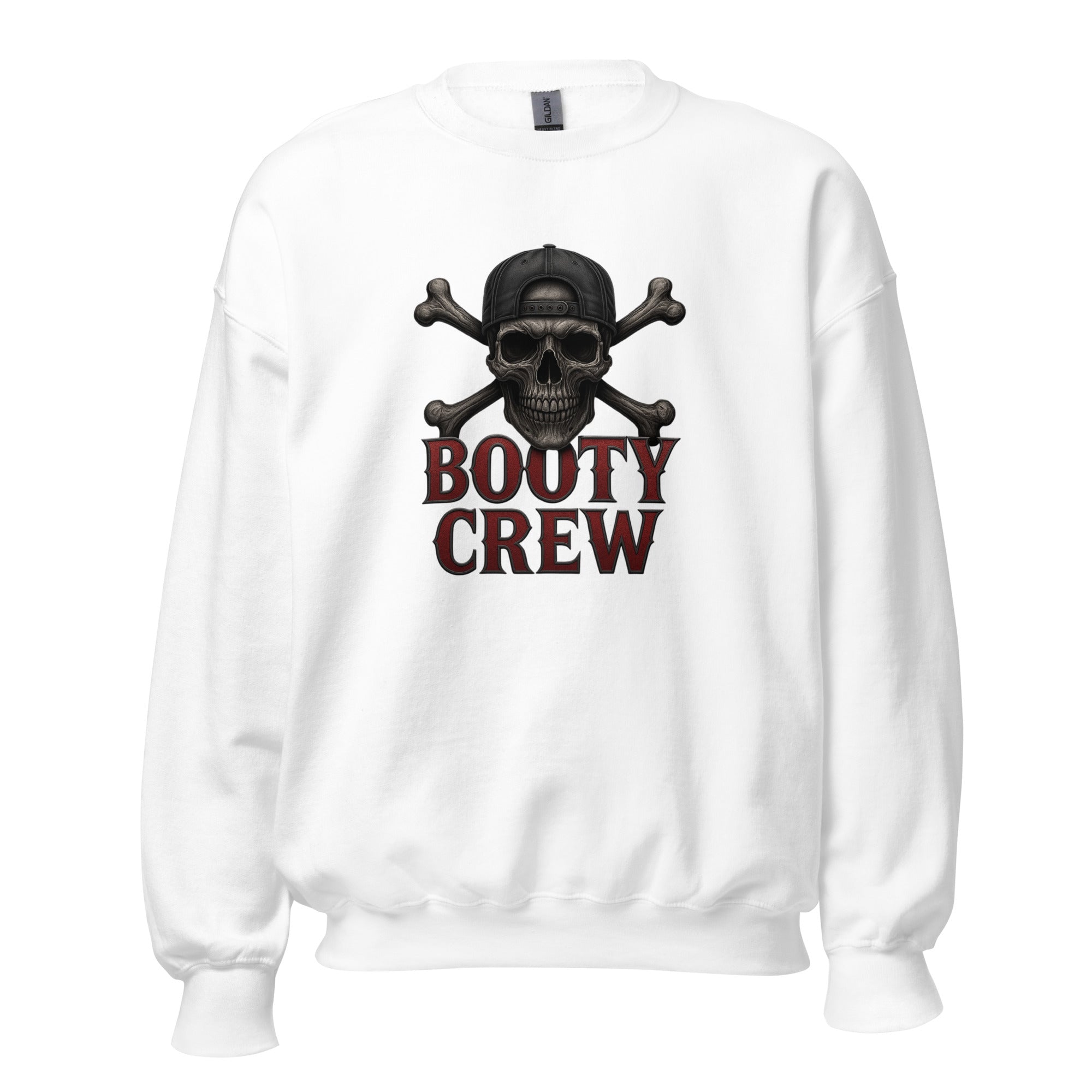 Freaking Brad Show Booty Crew Sweatshirt | Unisex Skull Pullover - Bluegrass Elite Apparel LLC