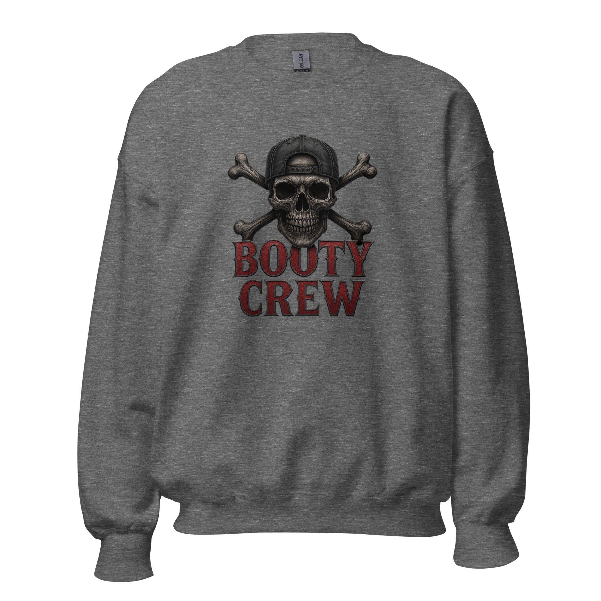 Freaking Brad Show Booty Crew Sweatshirt | Unisex Skull Pullover - Bluegrass Elite Apparel LLC