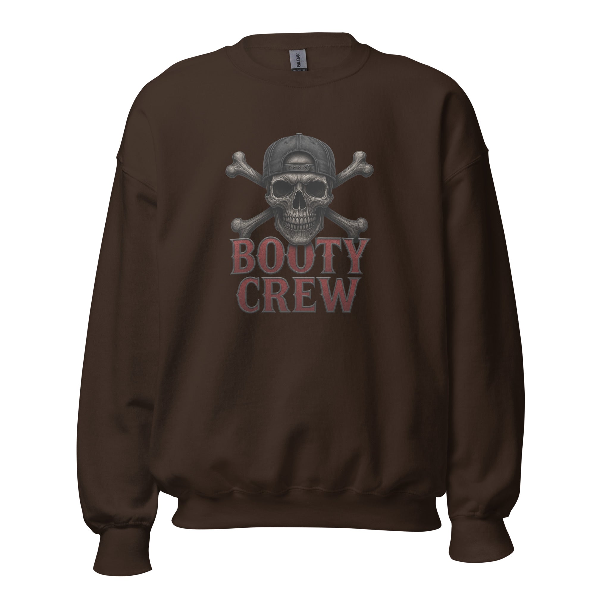 Freaking Brad Show Booty Crew Sweatshirt | Unisex Skull Pullover - Bluegrass Elite Apparel LLC