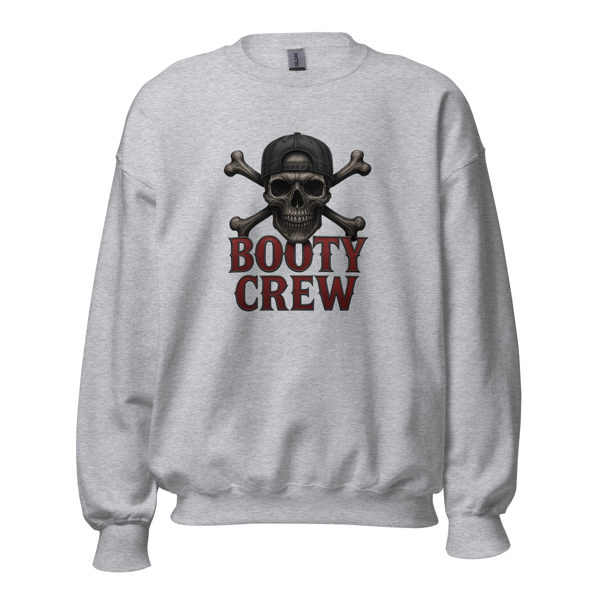 Freaking Brad Show Booty Crew Sweatshirt | Unisex Skull Pullover - Bluegrass Elite Apparel LLC