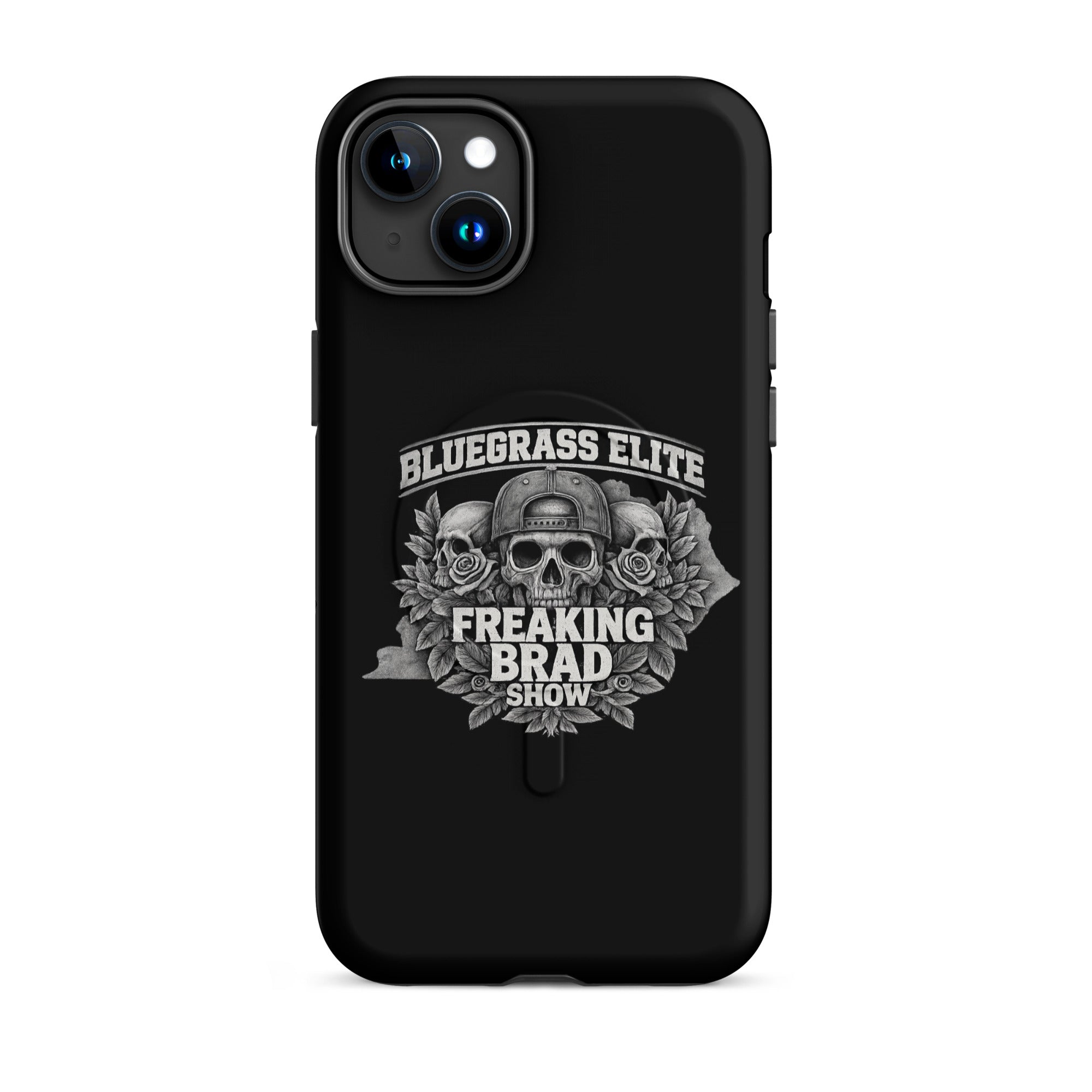 Freaking Brad Show iPhone Case | MagSafe Tough Cover | Skull Rose Design - Bluegrass Elite Apparel LLC