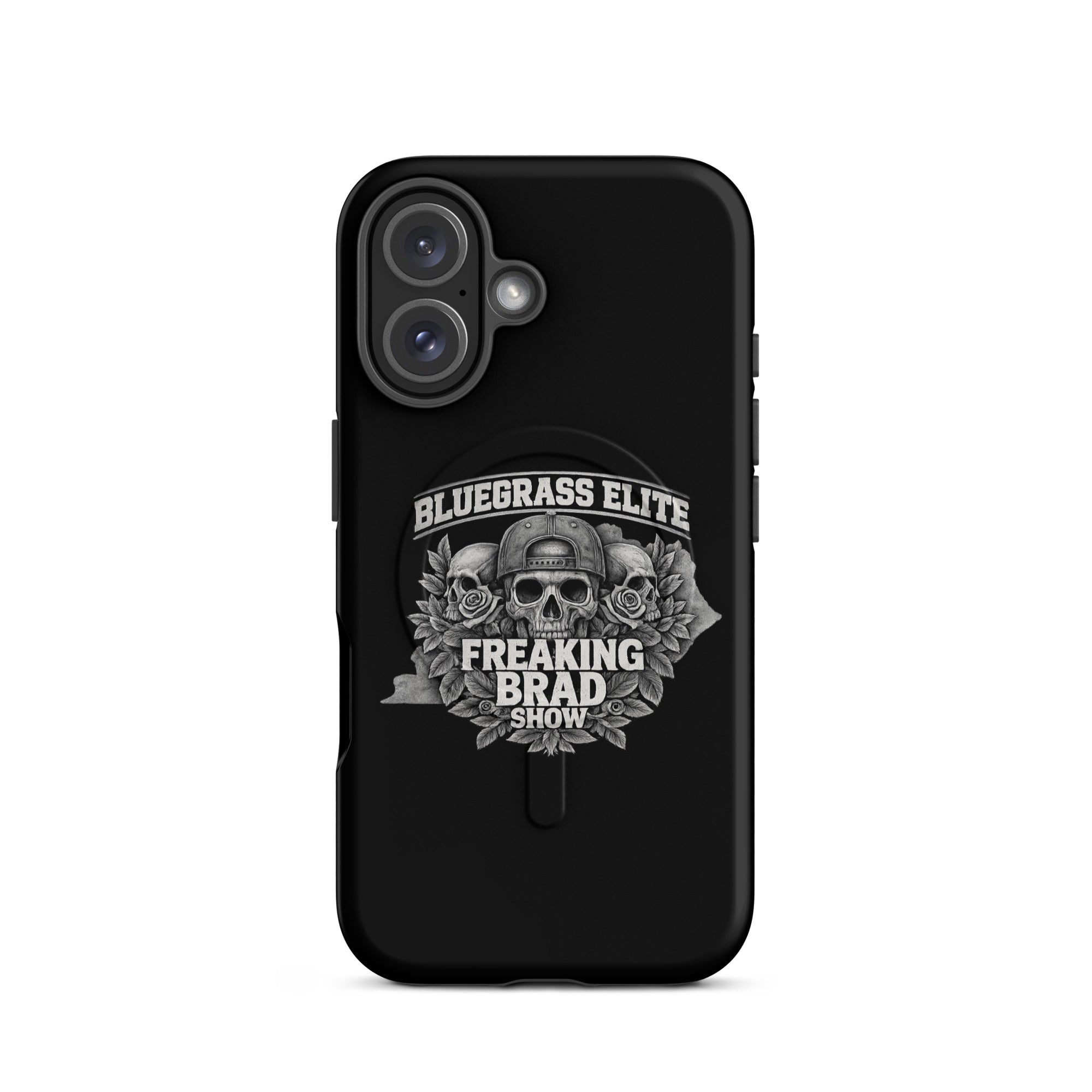 Freaking Brad Show iPhone Case | MagSafe Tough Cover | Skull Rose Design - Bluegrass Elite Apparel LLC