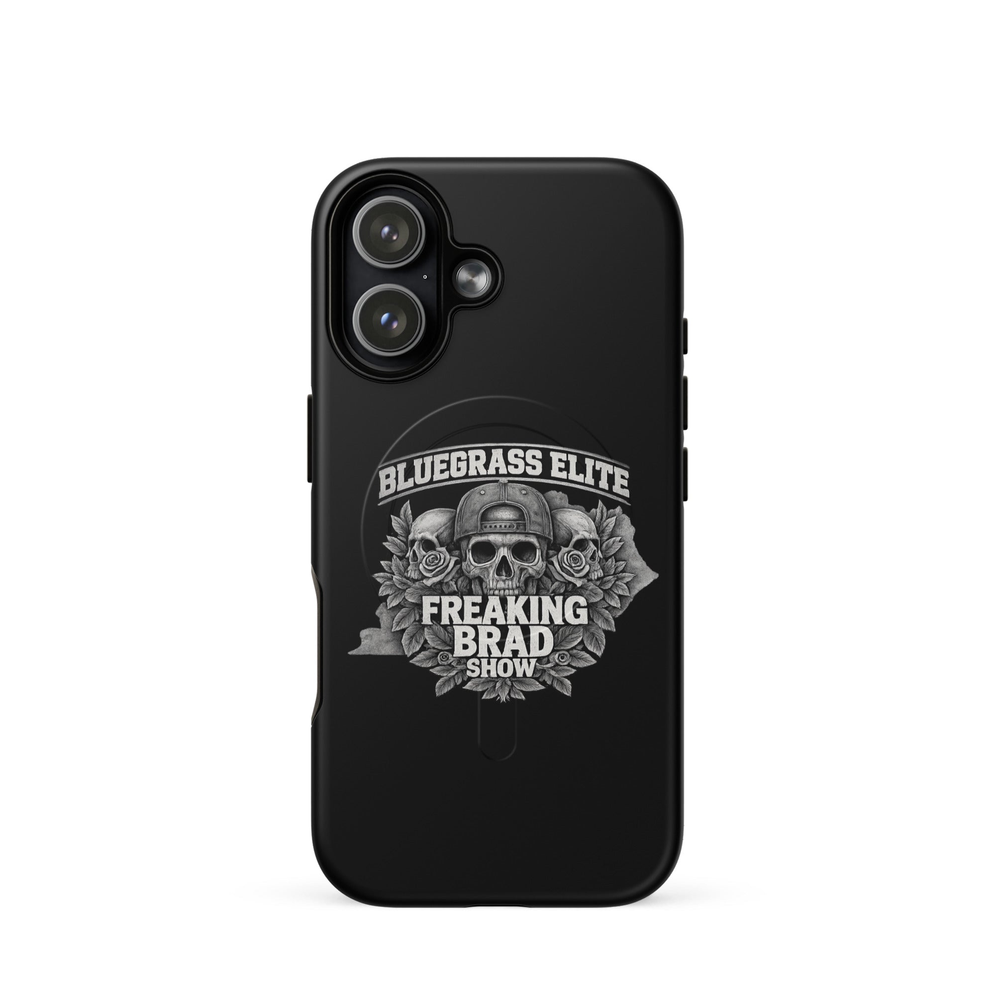 Freaking Brad Show iPhone Case | MagSafe Tough Cover | Skull Rose Design - Bluegrass Elite Apparel LLC